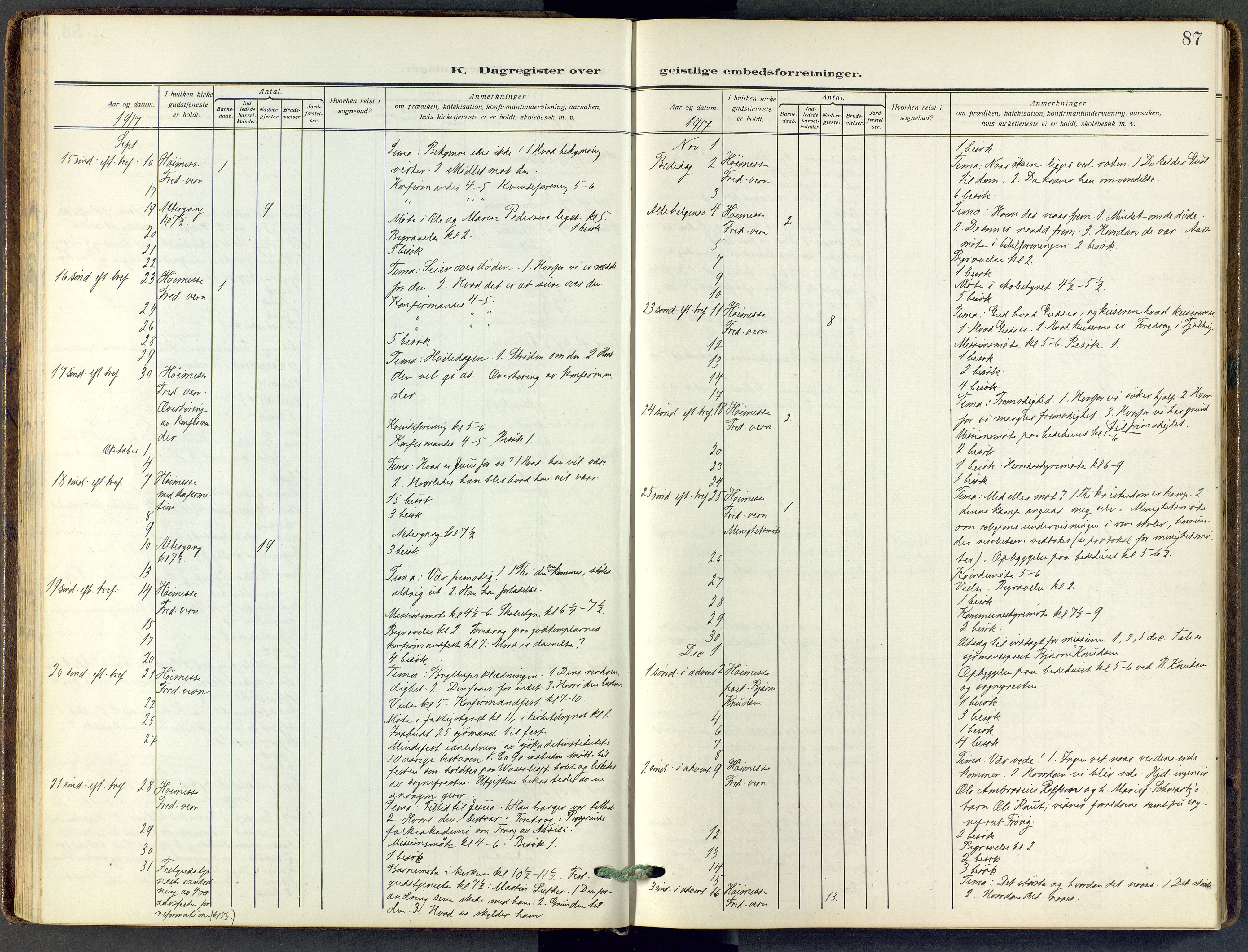 Stavern kirkebøker, AV/SAKO-A-318/F/Fa/L0010: Parish register (official) no. 10, 1916-1967, p. 87