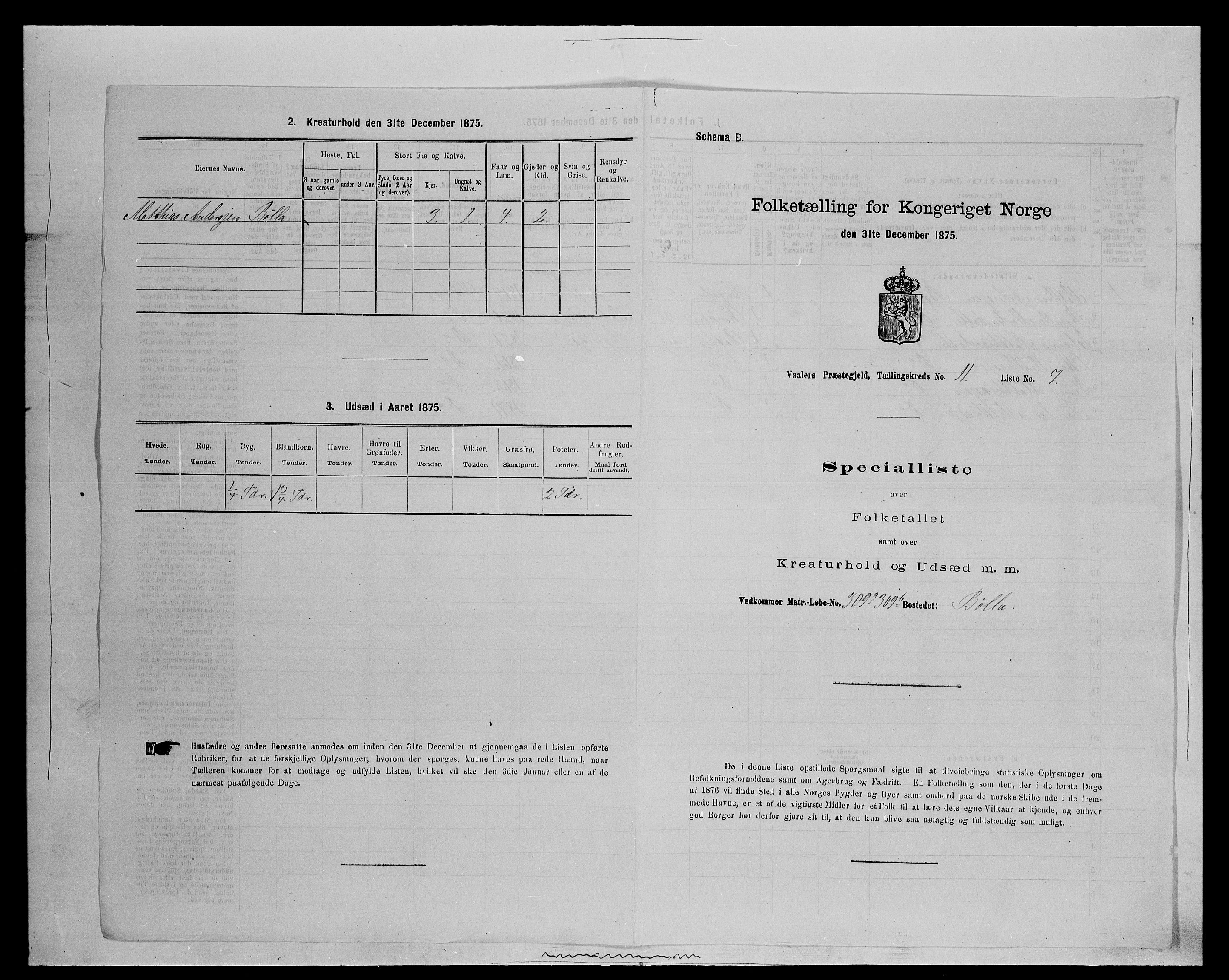 SAH, 1875 census for 0426P Våler parish (Hedmark), 1875, p. 1360