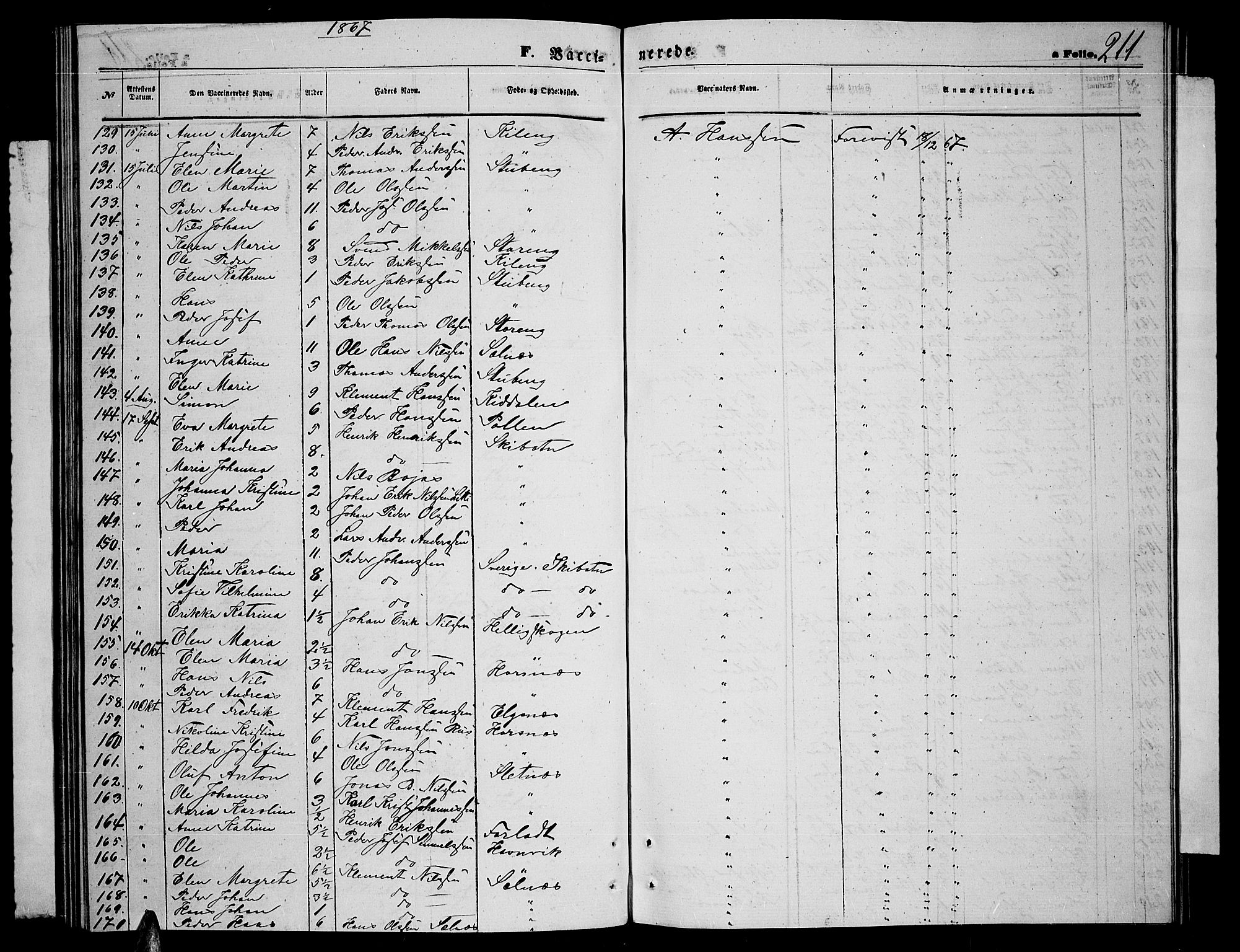 Lyngen sokneprestembete, AV/SATØ-S-1289/H/He/Heb/L0003klokker: Parish register (copy) no. 3, 1861-1867, p. 211
