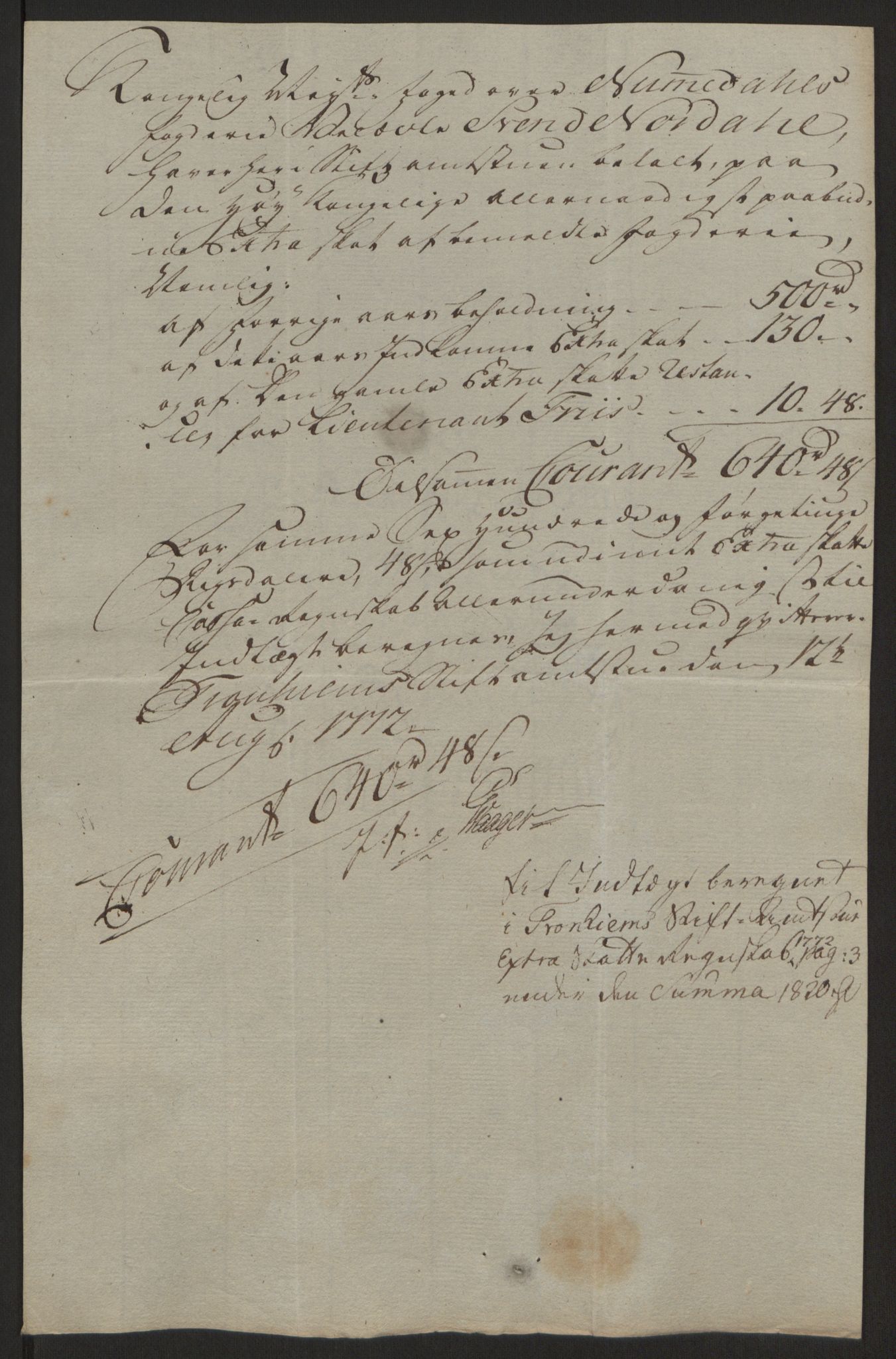 Rentekammeret inntil 1814, Reviderte regnskaper, Fogderegnskap, RA/EA-4092/R64/L4502: Ekstraskatten Namdal, 1762-1772, p. 443