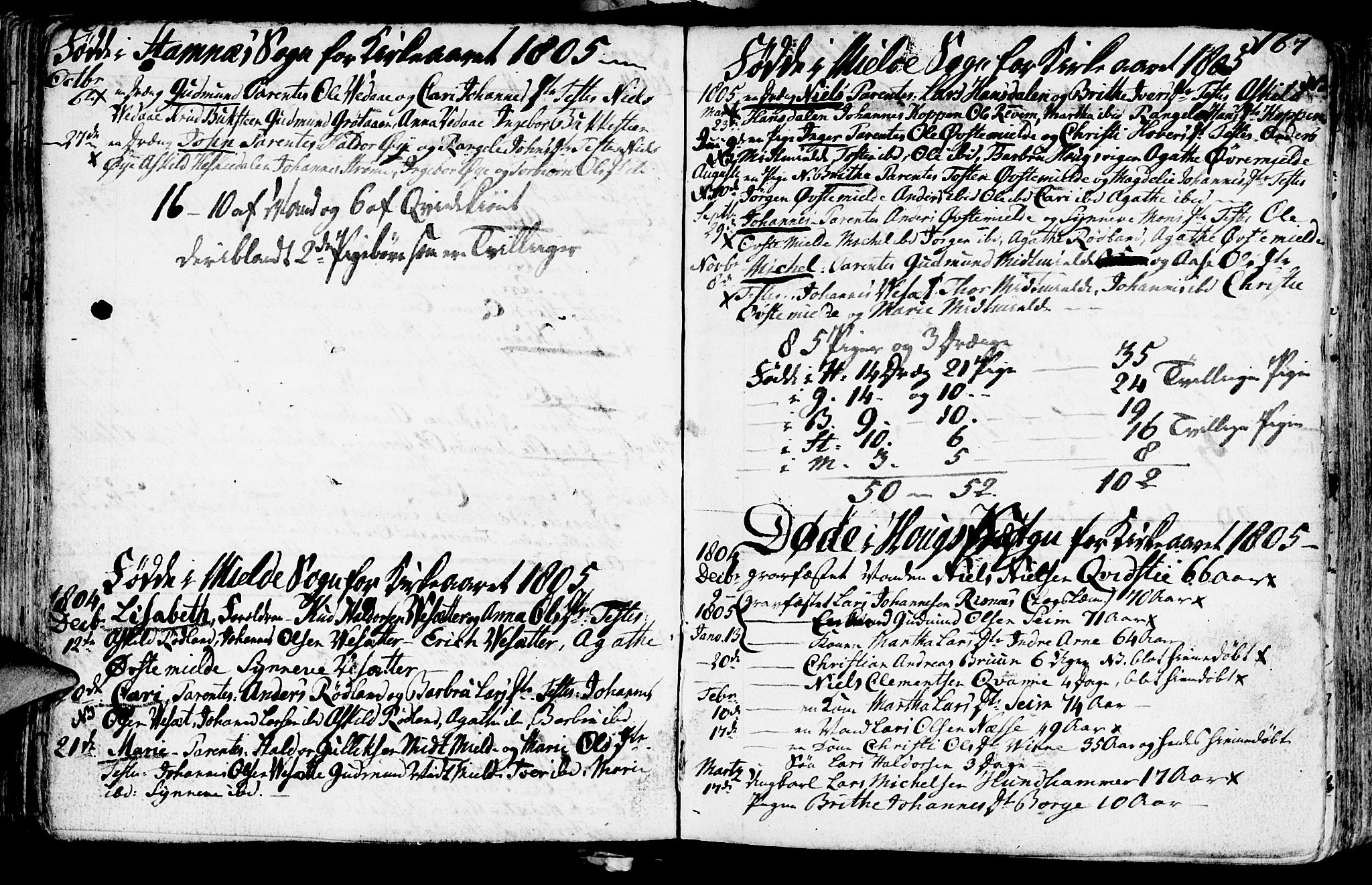 Haus sokneprestembete, SAB/A-75601/H/Haa: Parish register (official) no. A 11, 1796-1816, p. 167