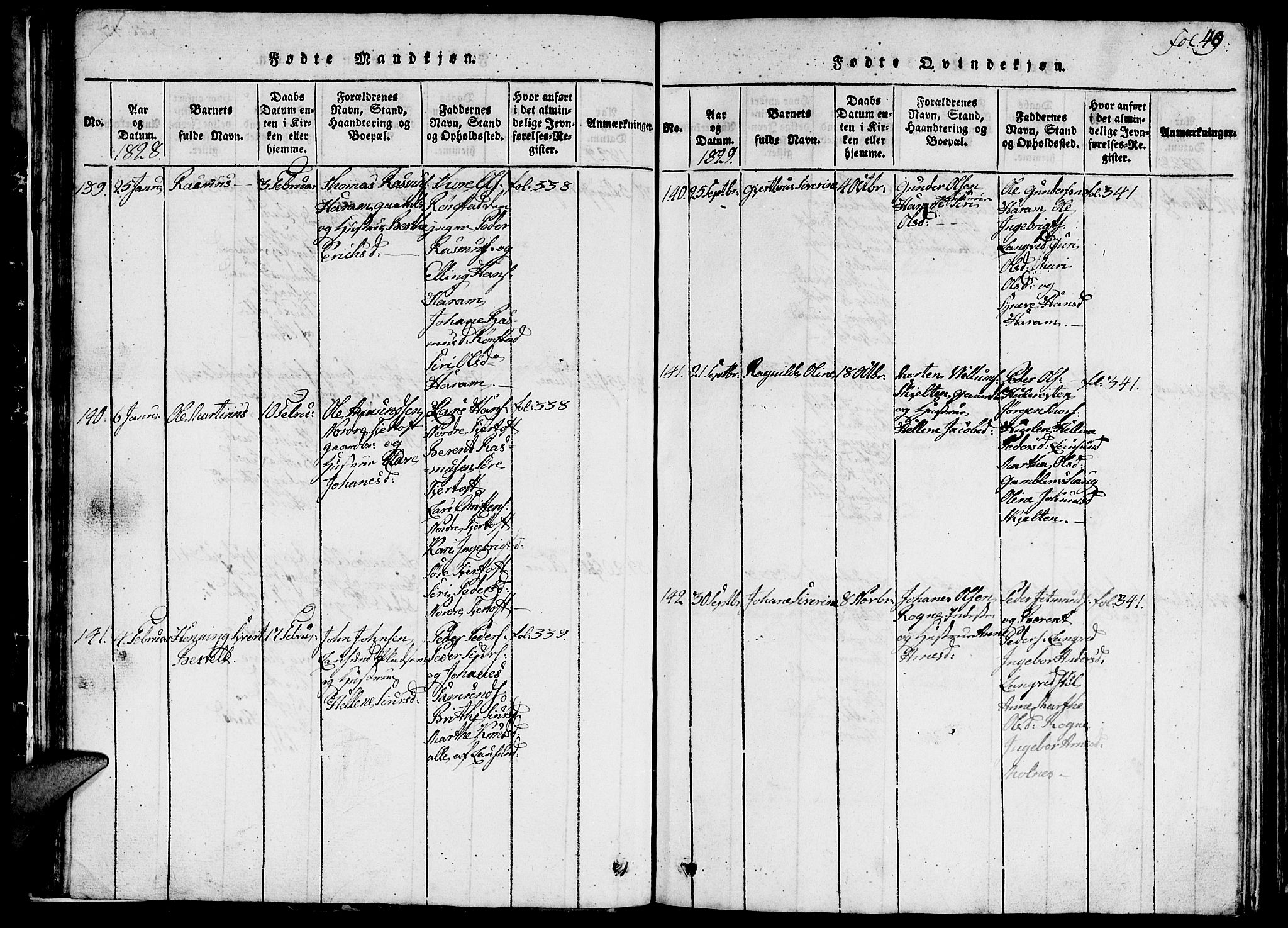 Ministerialprotokoller, klokkerbøker og fødselsregistre - Møre og Romsdal, AV/SAT-A-1454/536/L0506: Parish register (copy) no. 536C01, 1818-1859, p. 49