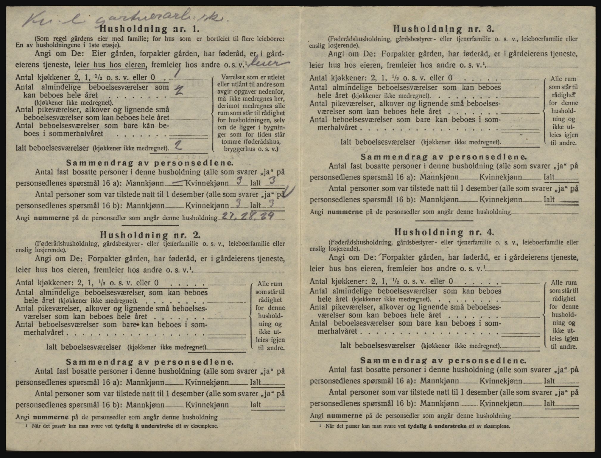 SAO, 1920 census for Glemmen, 1920, p. 1032