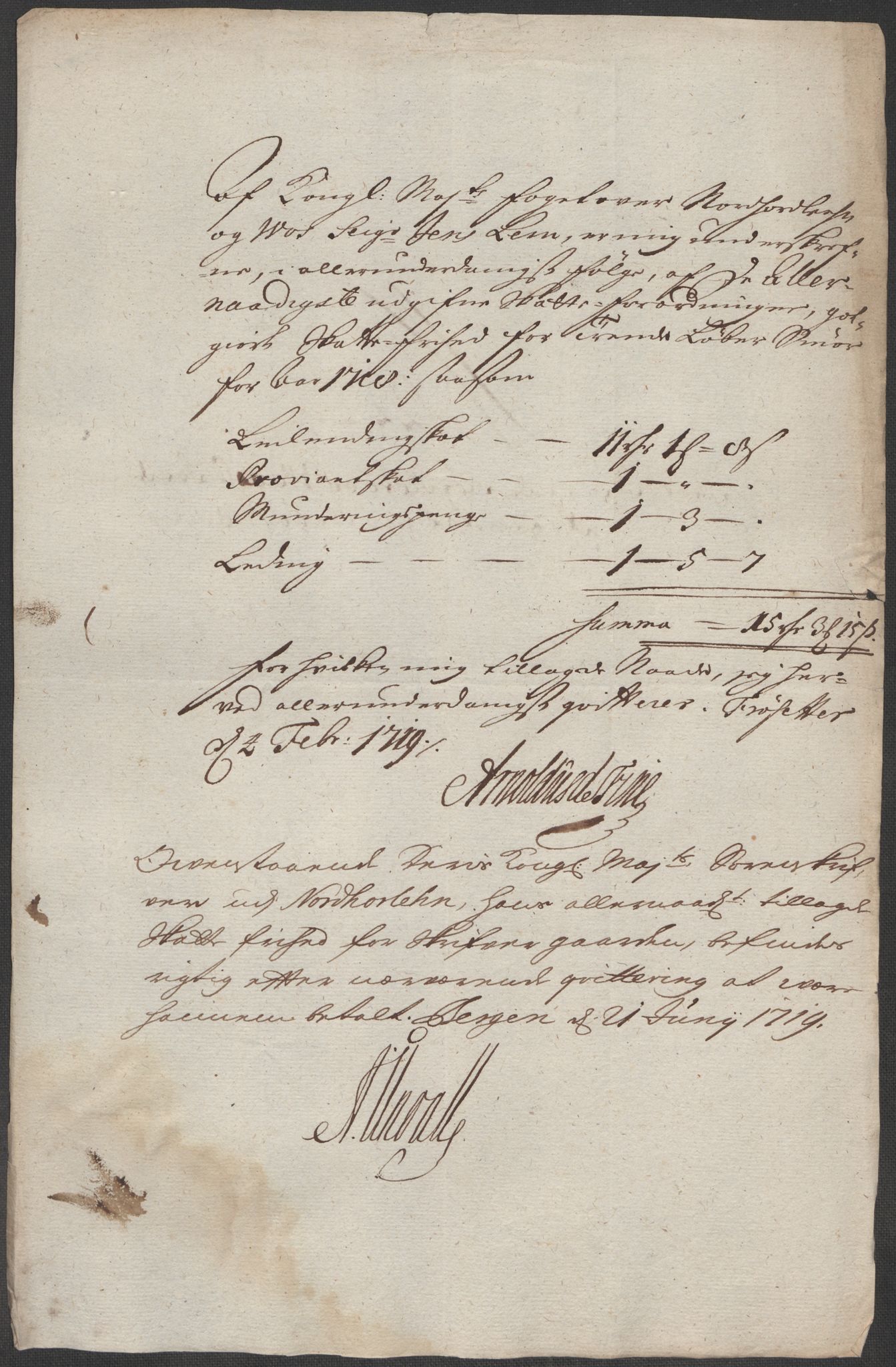 Rentekammeret inntil 1814, Reviderte regnskaper, Fogderegnskap, AV/RA-EA-4092/R51/L3202: Fogderegnskap Nordhordland og Voss, 1718, p. 98