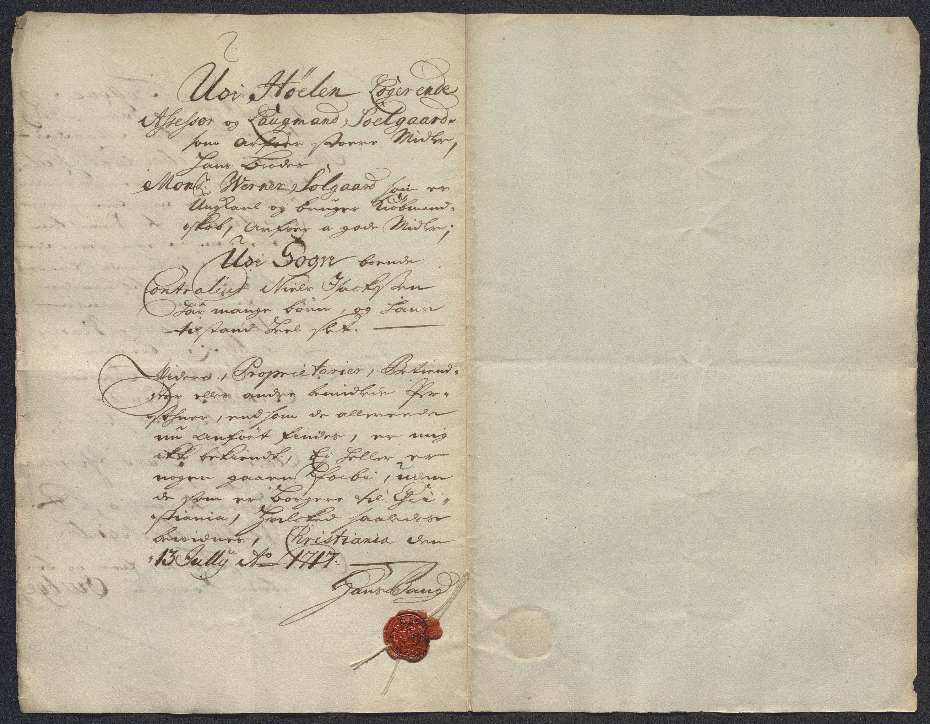 Kristiania stiftamt, AV/SAO-A-10386/E/Ed/Ede/L0006: Fogder, 1717, p. 9