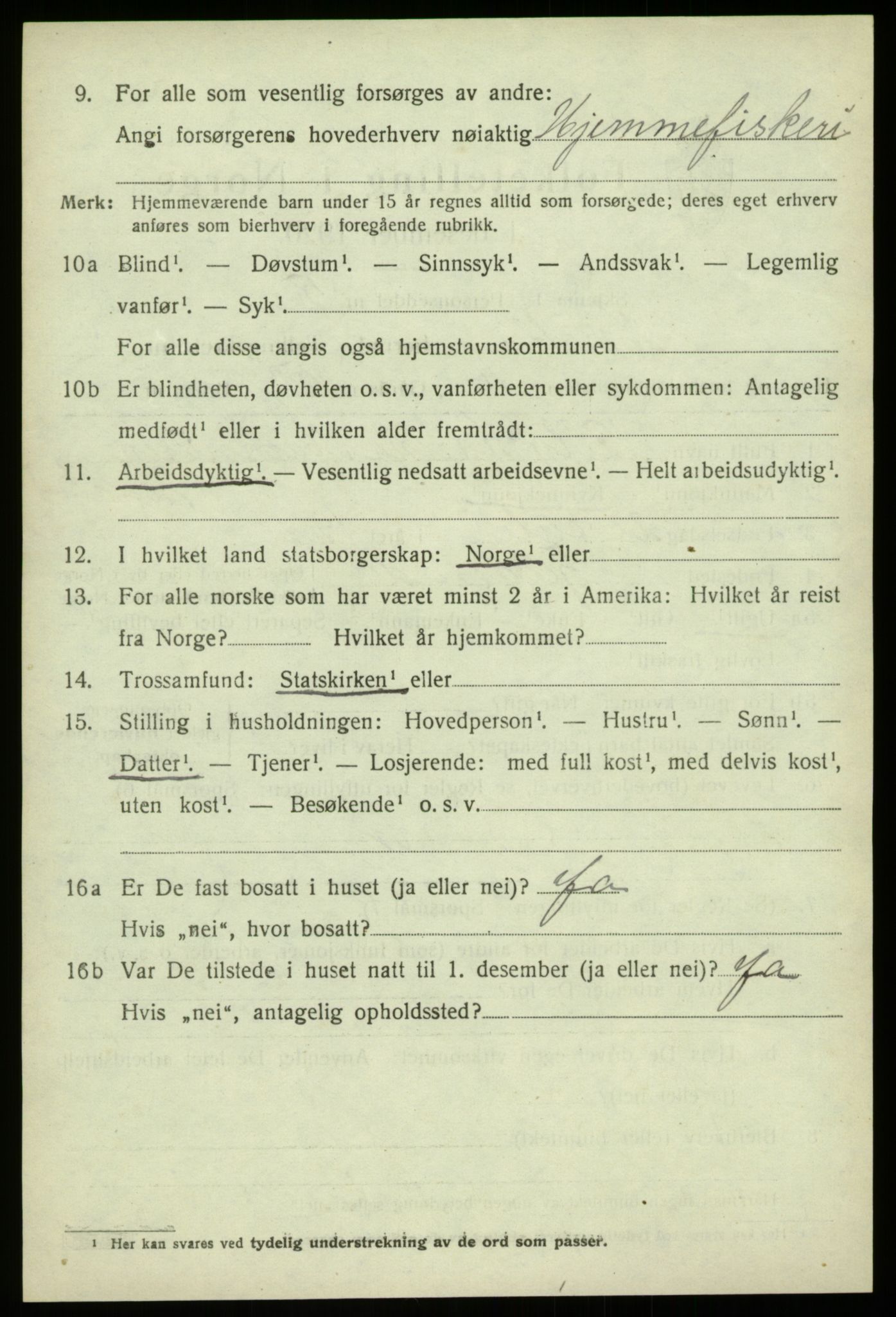 SAB, 1920 census for Herdla, 1920, p. 9894