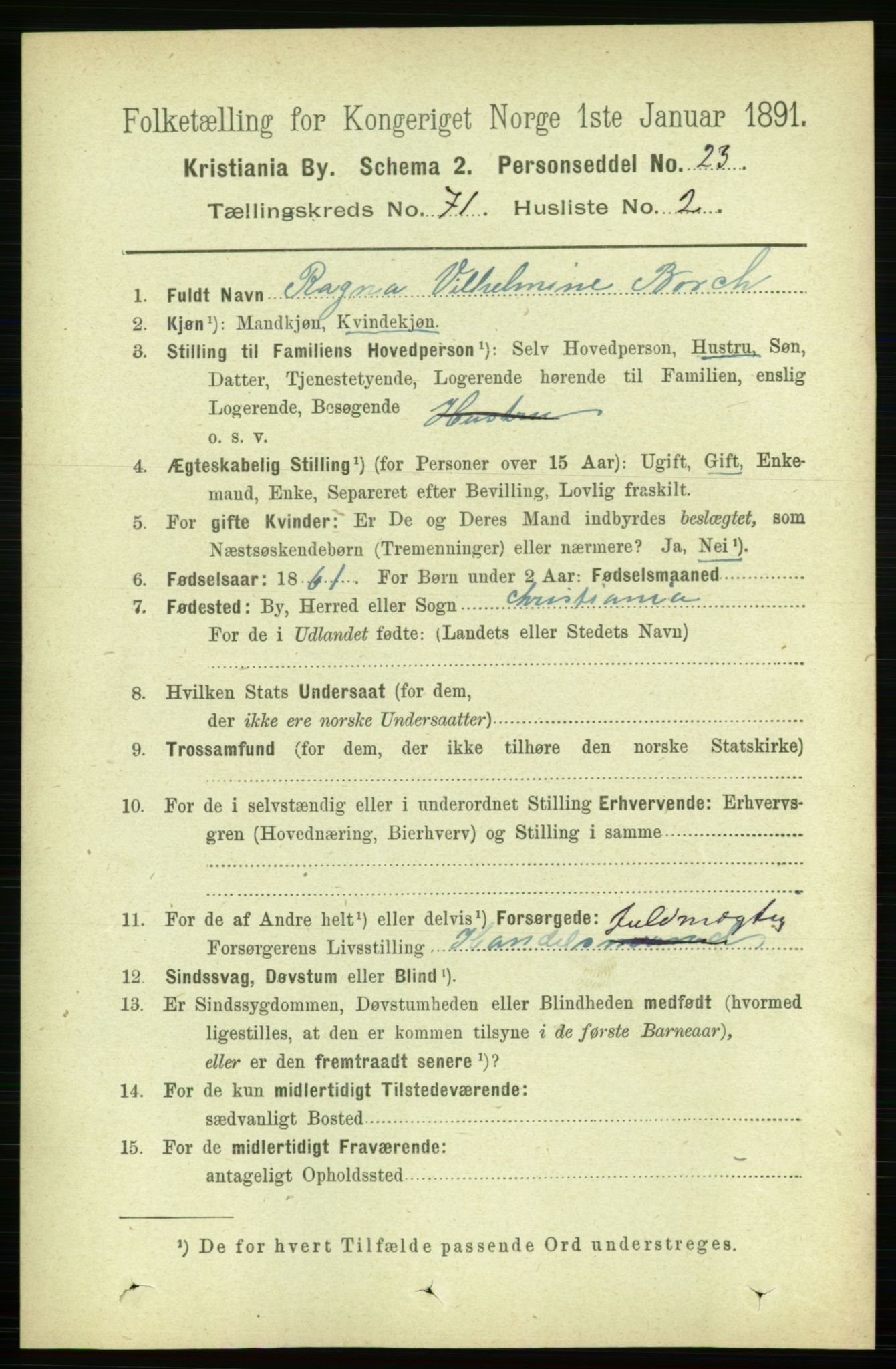 RA, 1891 census for 0301 Kristiania, 1891, p. 38965