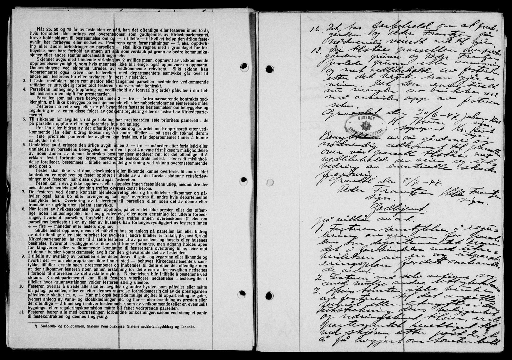 Lofoten sorenskriveri, SAT/A-0017/1/2/2C/L0017a: Mortgage book no. 17a, 1947-1948, Diary no: : 2001/1947