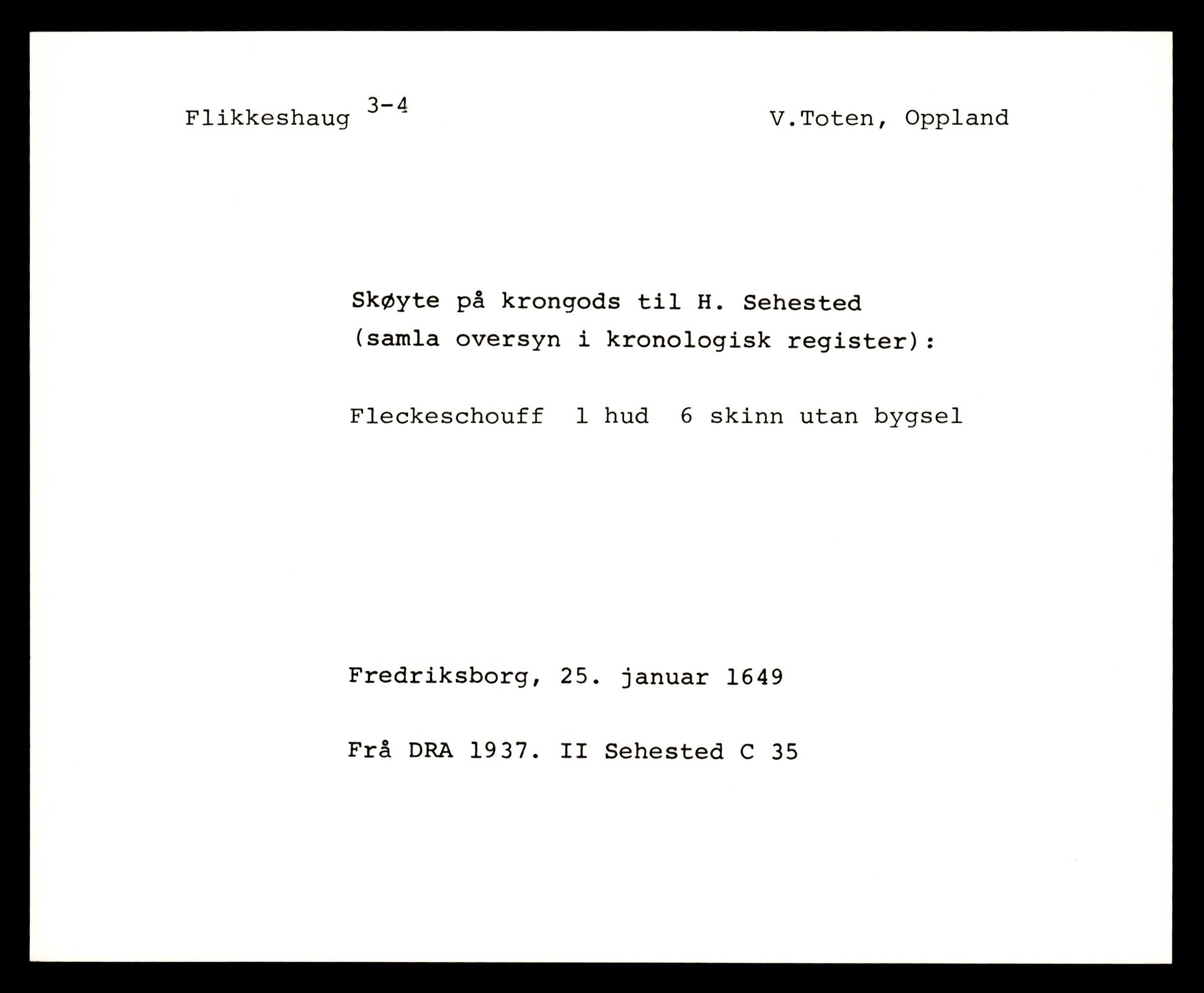 Riksarkivets diplomsamling, AV/RA-EA-5965/F35/F35e/L0011: Registreringssedler Oppland 3, 1400-1700, p. 213