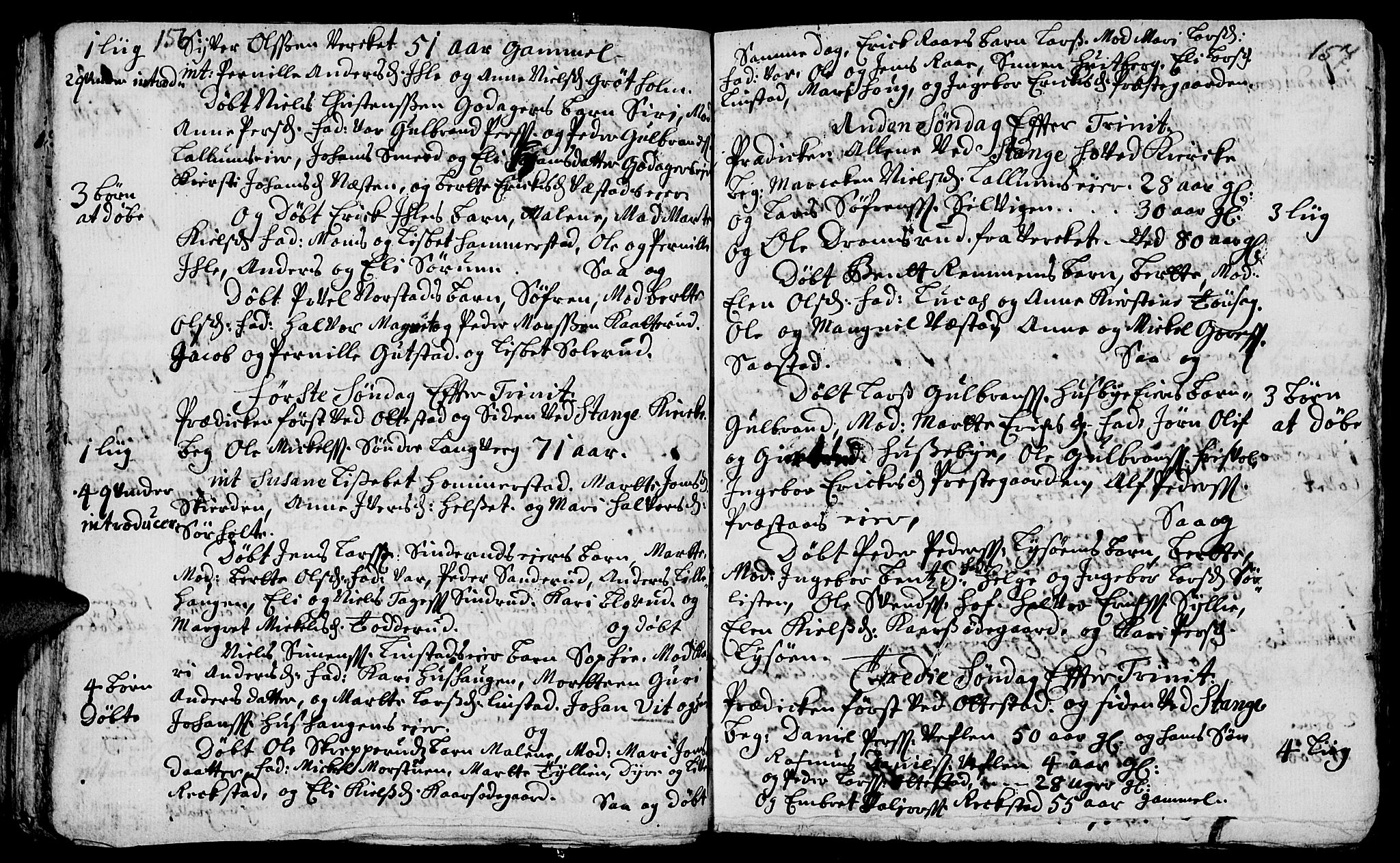 Stange prestekontor, AV/SAH-PREST-002/K/L0003: Parish register (official) no. 3, 1732-1738, p. 156-157