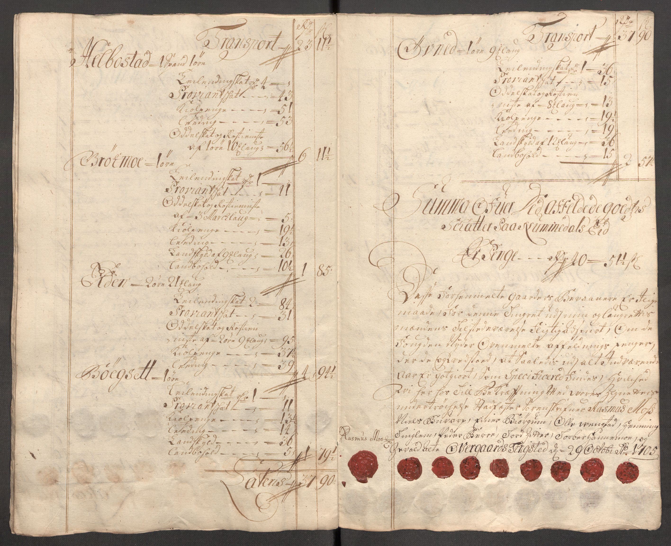 Rentekammeret inntil 1814, Reviderte regnskaper, Fogderegnskap, AV/RA-EA-4092/R64/L4429: Fogderegnskap Namdal, 1705-1706, p. 181