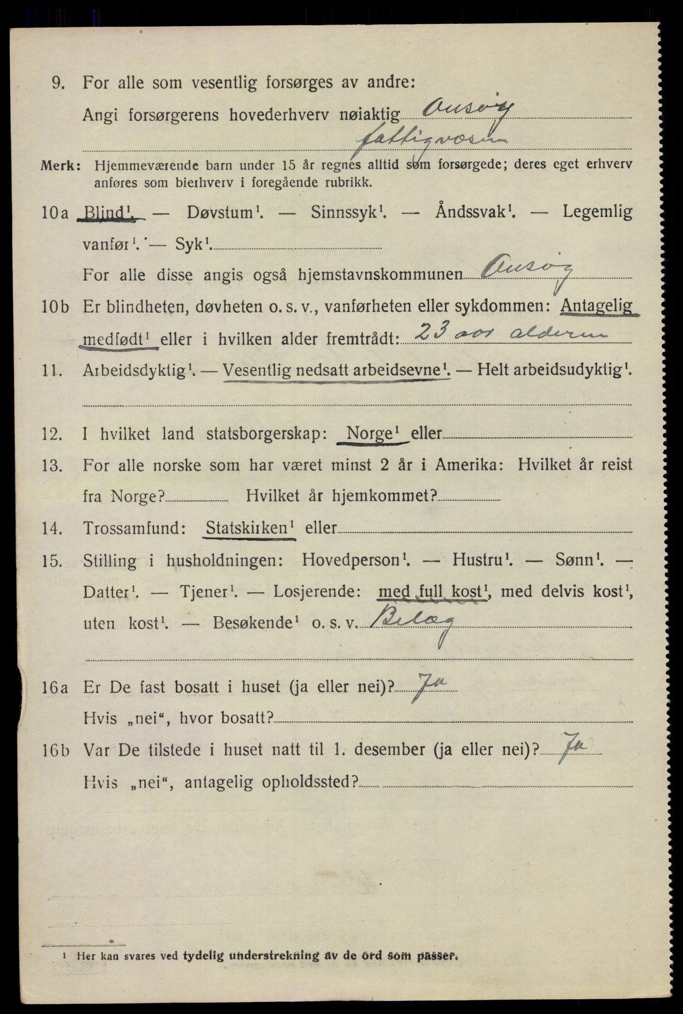 SAO, 1920 census for Onsøy, 1920, p. 3466