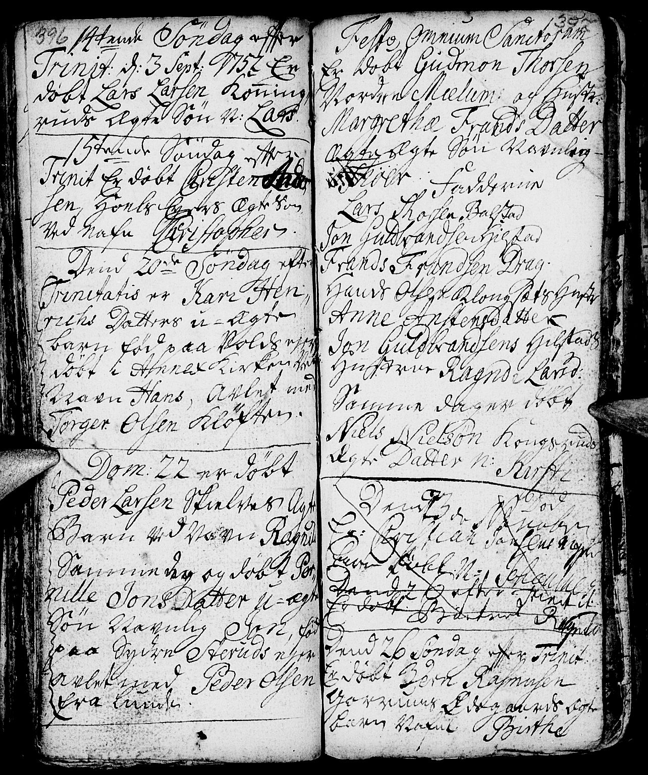 Nes prestekontor, Hedmark, AV/SAH-PREST-020/L/La/L0001: Parish register (copy) no. 1, 1663-1784, p. 396-397