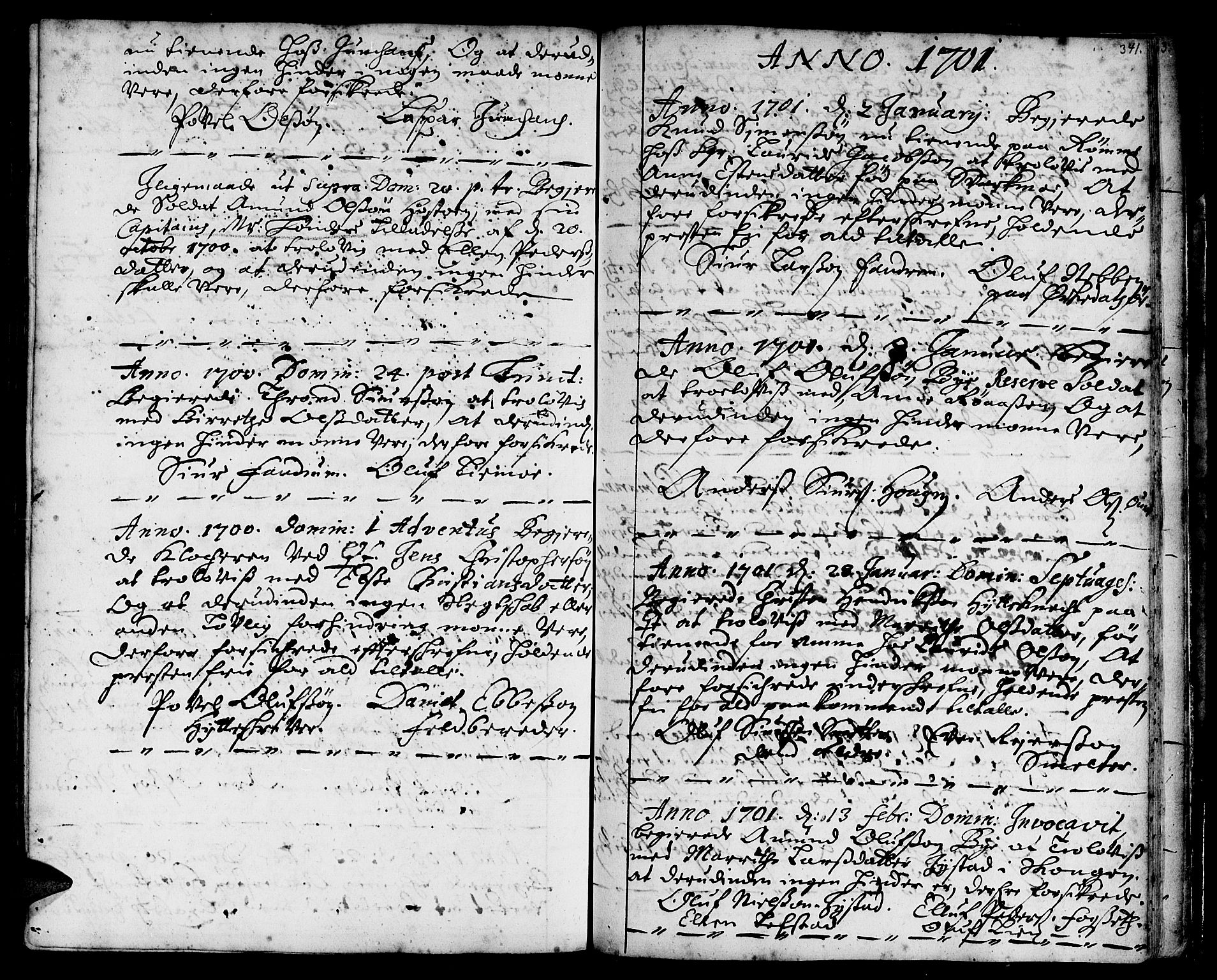 Ministerialprotokoller, klokkerbøker og fødselsregistre - Sør-Trøndelag, SAT/A-1456/668/L0801: Parish register (official) no. 668A01, 1695-1716, p. 340-341