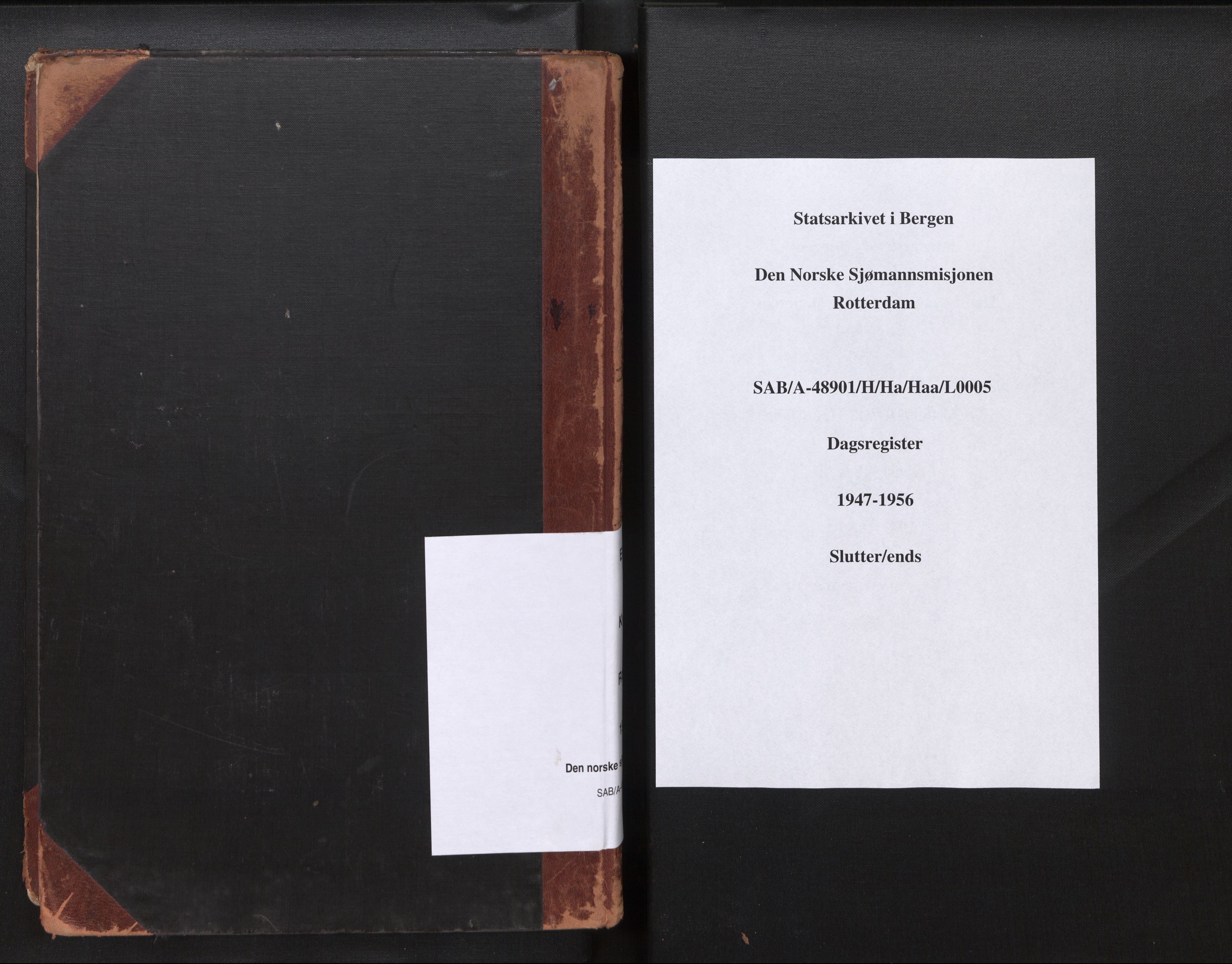 Den norske sjømannsmisjon i utlandet/Hollandske havner (Amsterdam-Rotterdam-Europort), SAB/SAB/PA-0106/H/Ha/Haa/L0005: Diary records no. A 5, 1947-1956