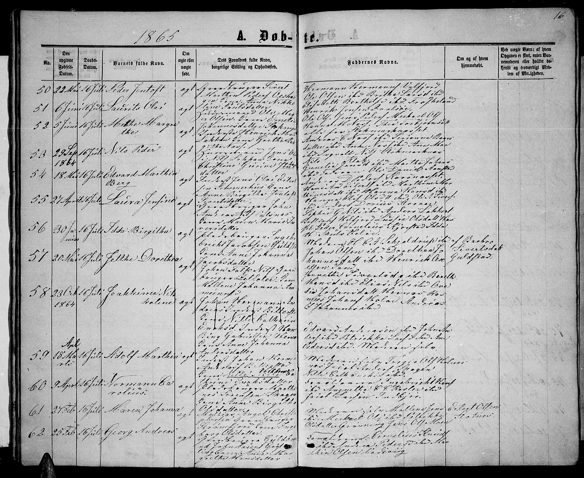 Ministerialprotokoller, klokkerbøker og fødselsregistre - Nordland, AV/SAT-A-1459/888/L1266: Parish register (copy) no. 888C04, 1864-1877, p. 16