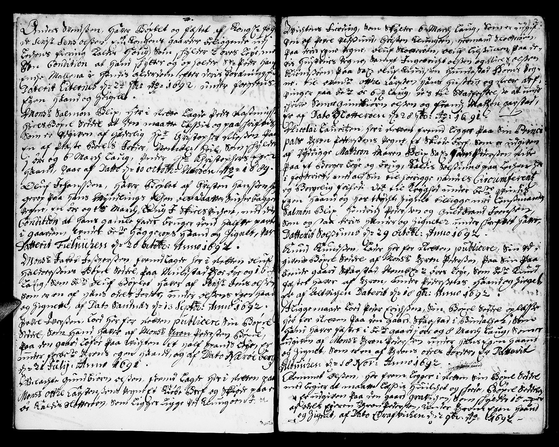 Namdal sorenskriveri, SAT/A-4133/1/1/1A/L0002: Tingbok, 1693-1699, p. 1b-2a