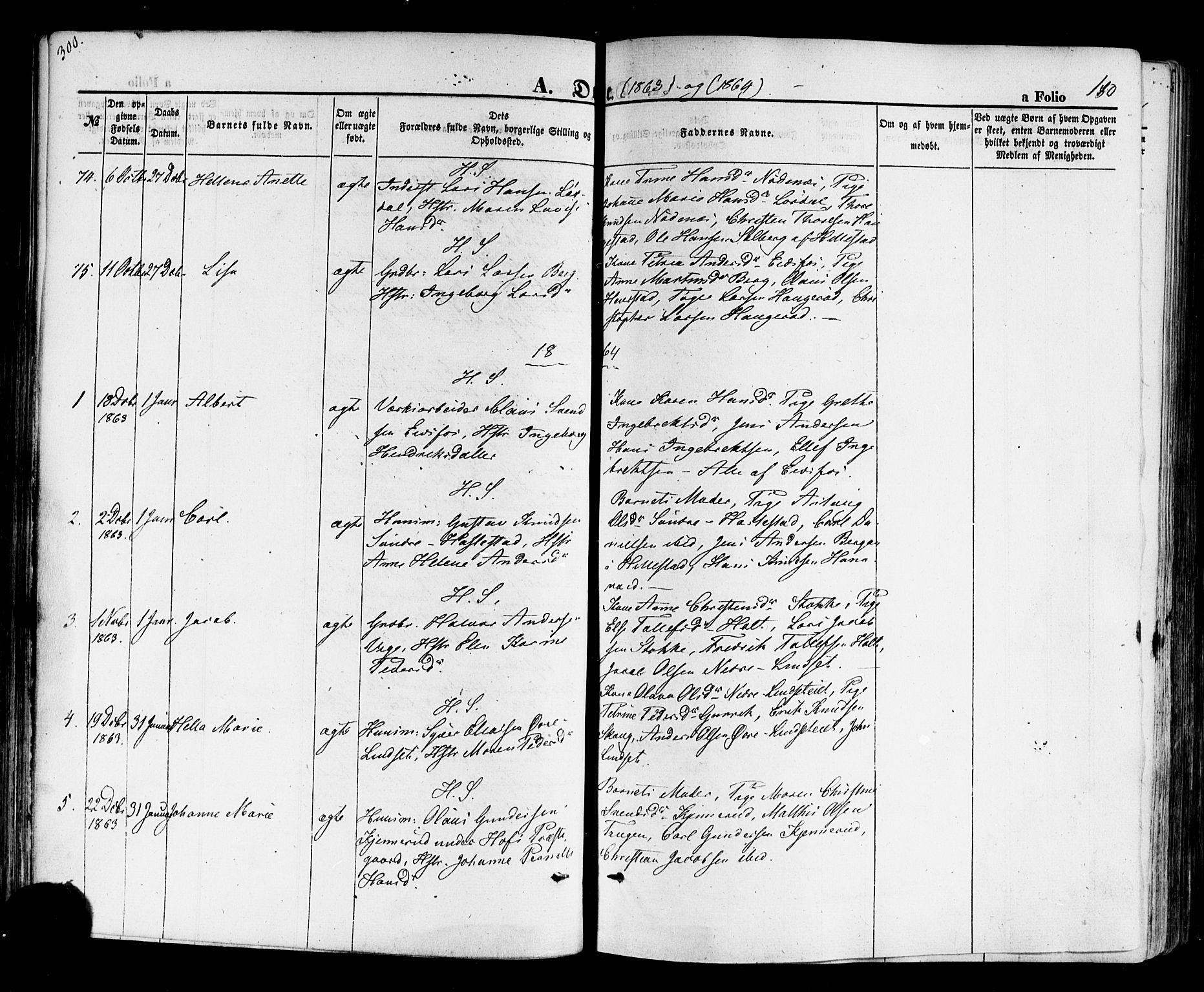 Hof kirkebøker, AV/SAKO-A-64/F/Fa/L0006: Parish register (official) no. I 6, 1851-1877, p. 150