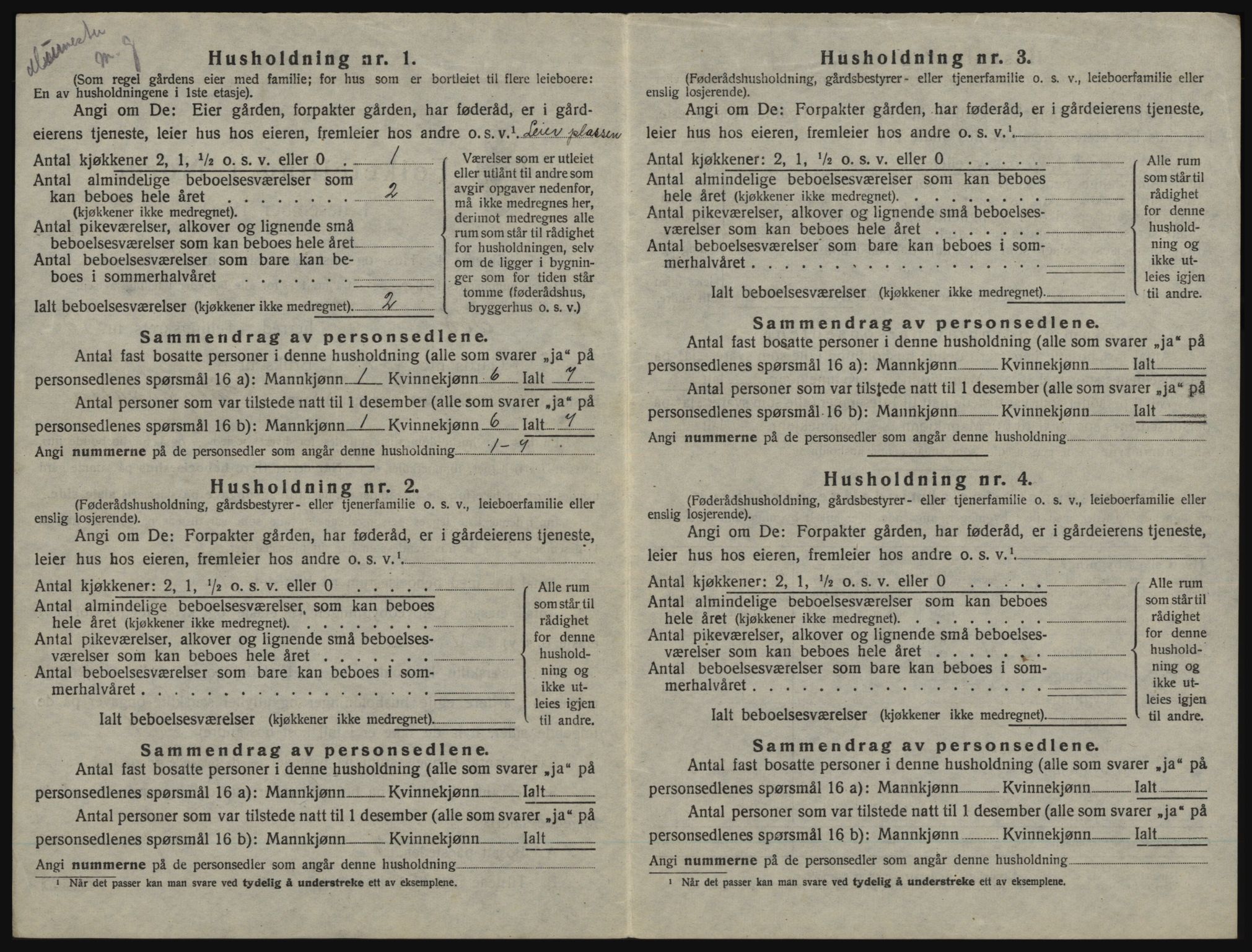 SAO, 1920 census for Idd, 1920, p. 1929