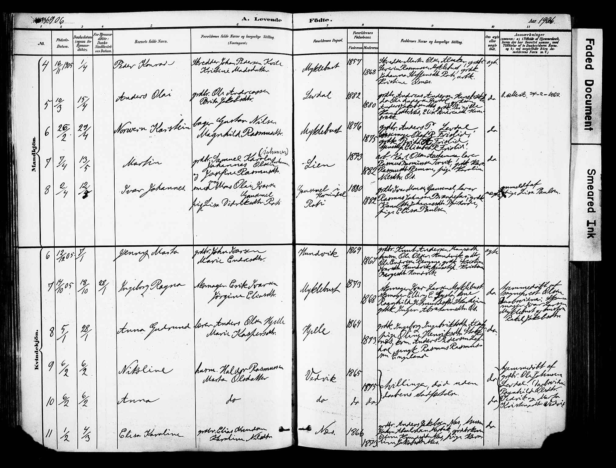 Eid sokneprestembete, AV/SAB-A-82301/H/Haa/Haab/L0001: Parish register (official) no. B 1, 1879-1906