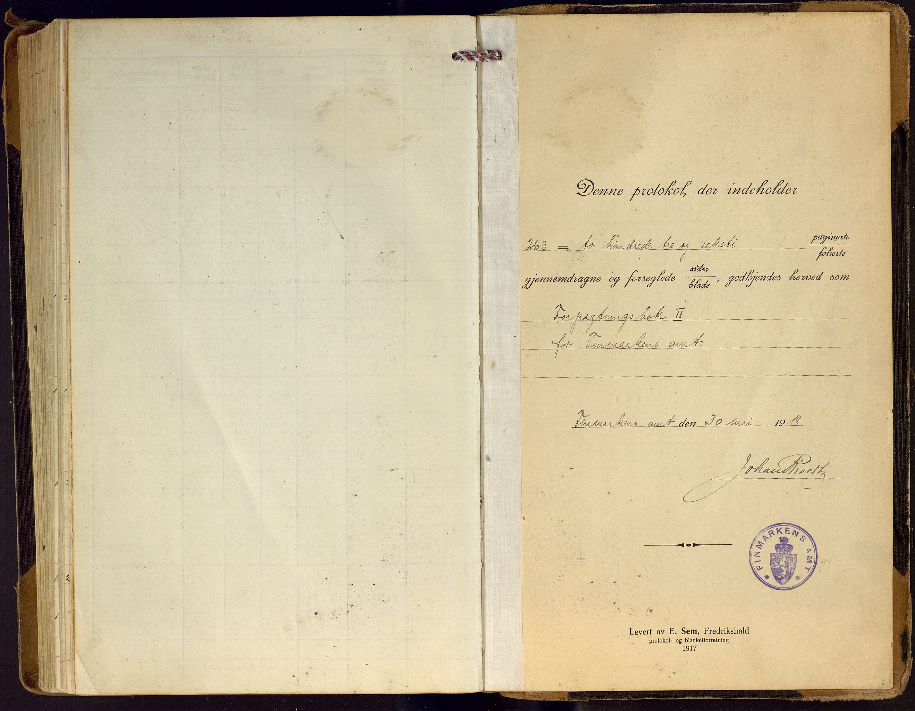 Finnmark jordsalgskommisjon/jordsalgskontor og Statskog SF Finnmark jordsalgskontor, AV/SATØ-S-1443/J/Ja/L0006: Forpaktningsbok for Finnmark II, 1916-1947
