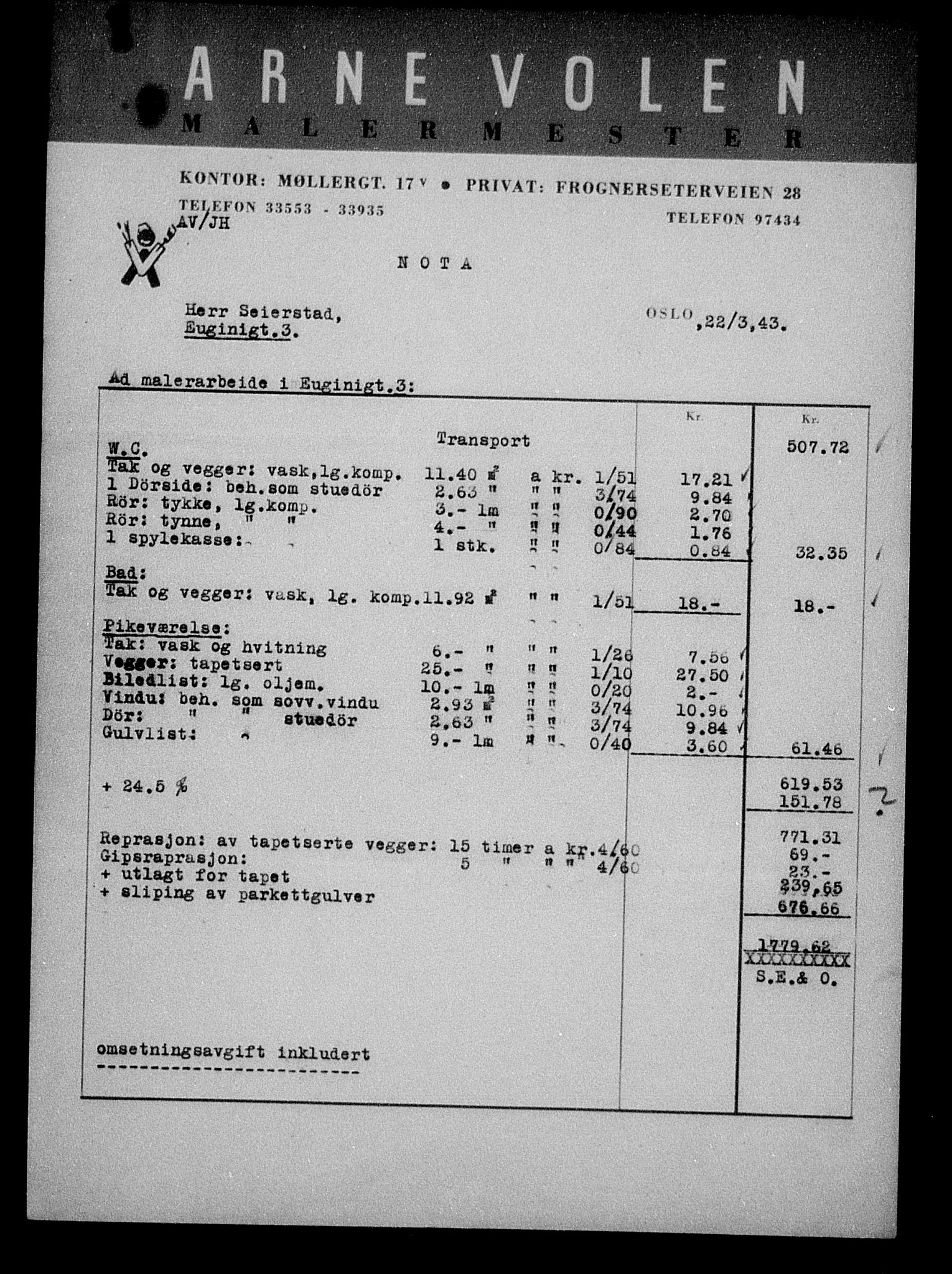 Justisdepartementet, Tilbakeføringskontoret for inndratte formuer, AV/RA-S-1564/H/Hc/Hcc/L0986: --, 1945-1947, p. 61