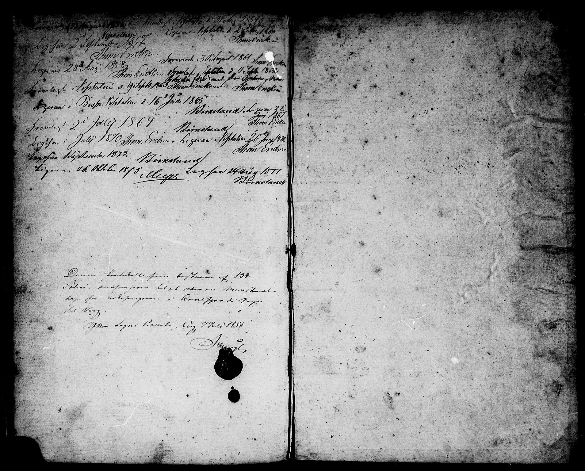 Vik sokneprestembete, SAB/A-81501: Parish register (copy) no. B 1, 1847-1877, p. 136