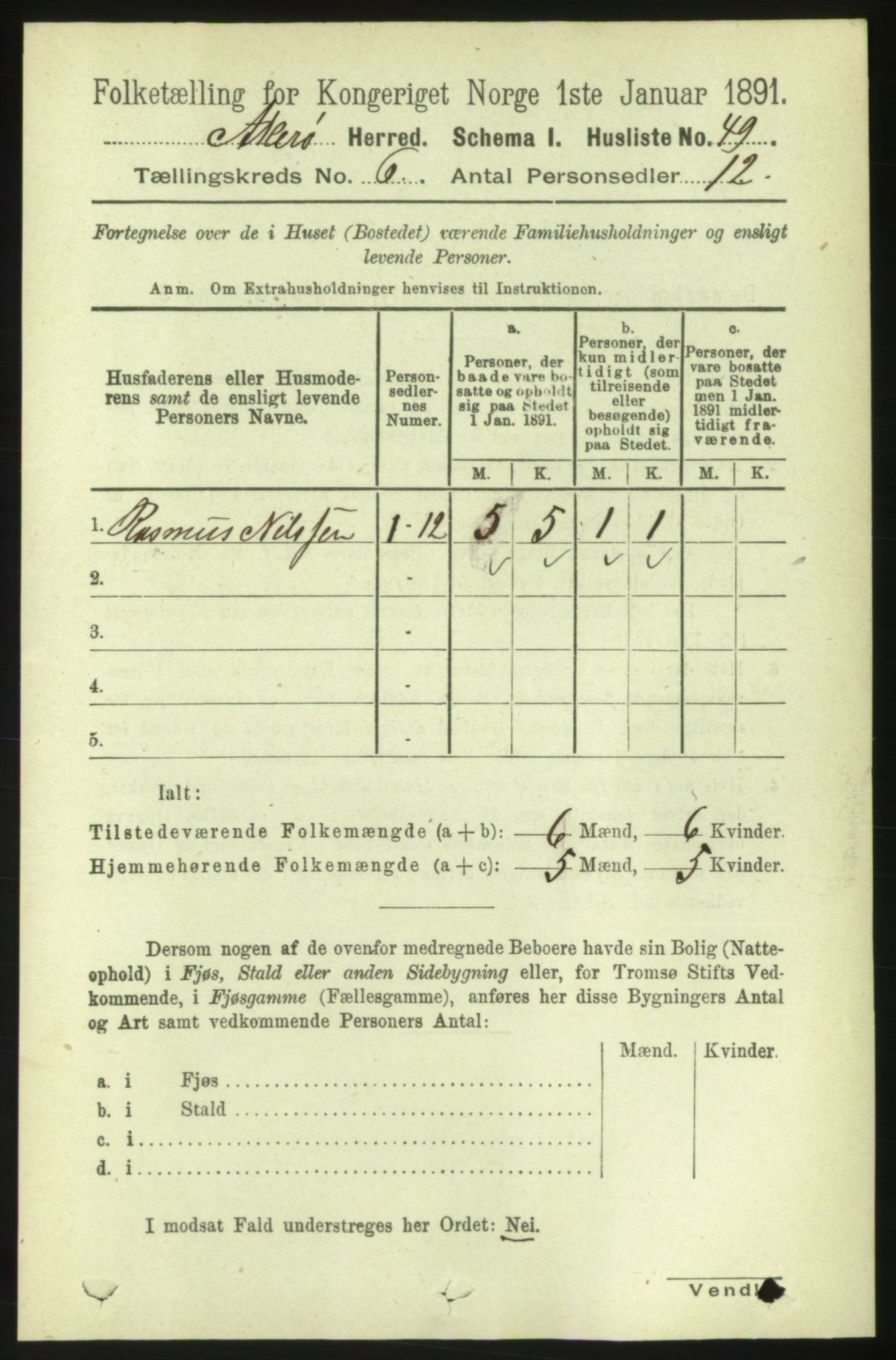 RA, 1891 census for 1545 Aukra, 1891, p. 2541