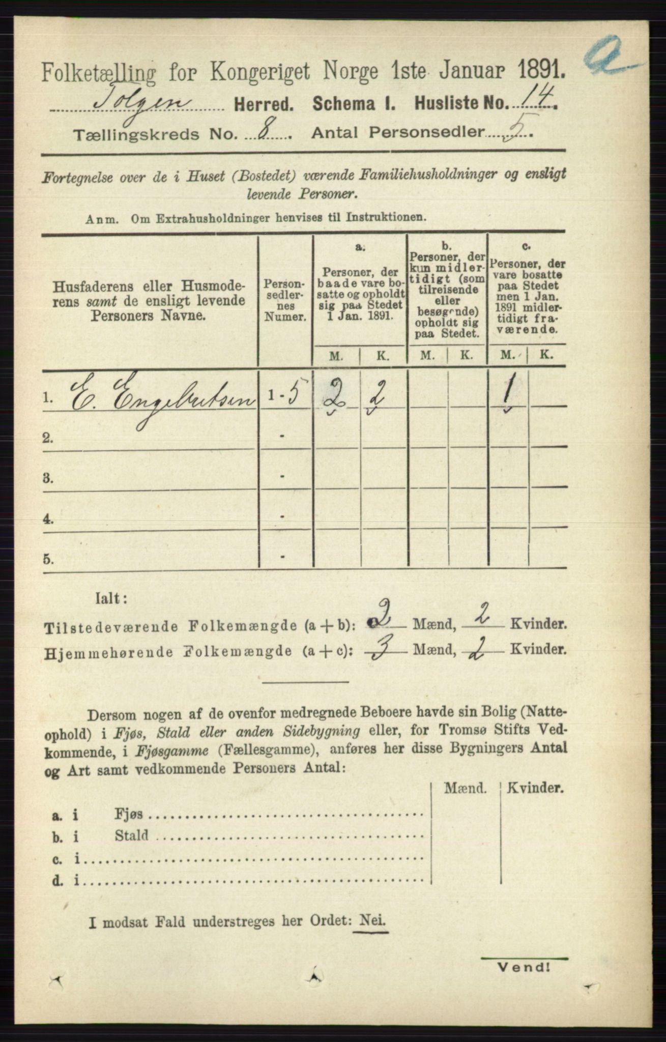 RA, 1891 census for 0436 Tolga, 1891, p. 2350