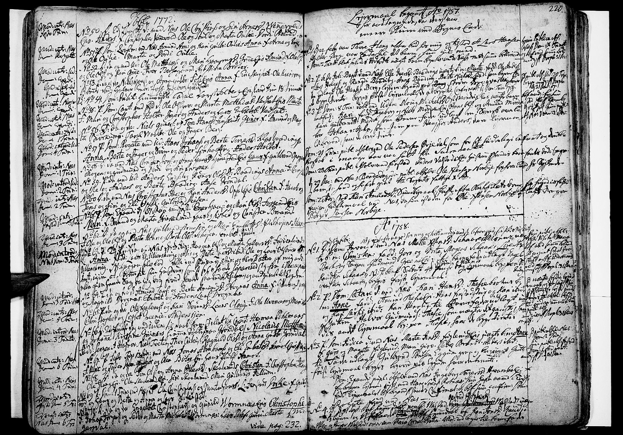 Nes prestekontor Kirkebøker, SAO/A-10410/F/Fa/L0003: Parish register (official) no. I 3, 1734-1781, p. 220