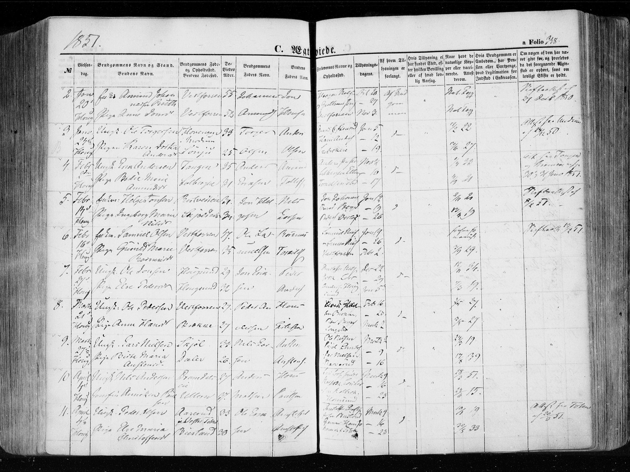 Eiker kirkebøker, SAKO/A-4/F/Fa/L0014: Parish register (official) no. I 14, 1846-1854, p. 348