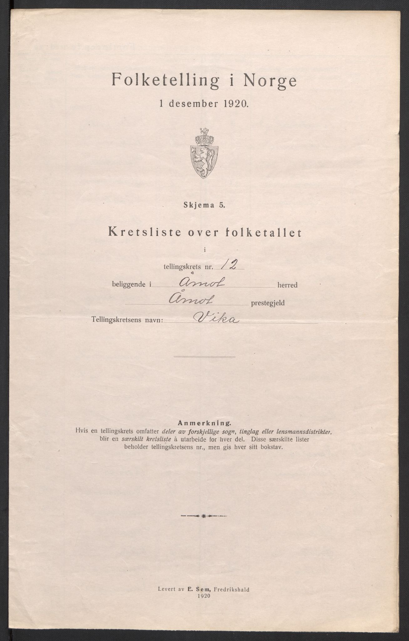 SAH, 1920 census for Åmot, 1920, p. 47