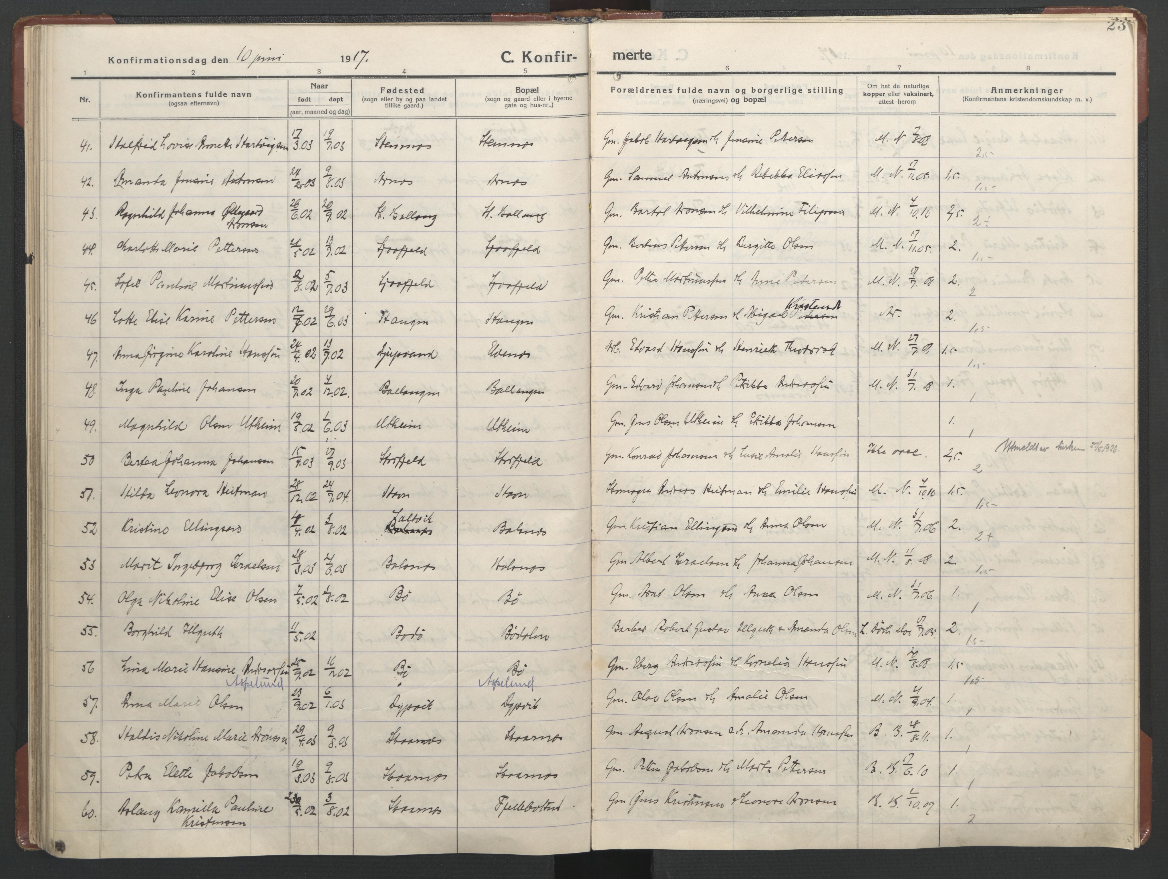 Ministerialprotokoller, klokkerbøker og fødselsregistre - Nordland, AV/SAT-A-1459/863/L0918: Parish register (copy) no. 863C08, 1906-1921, p. 23