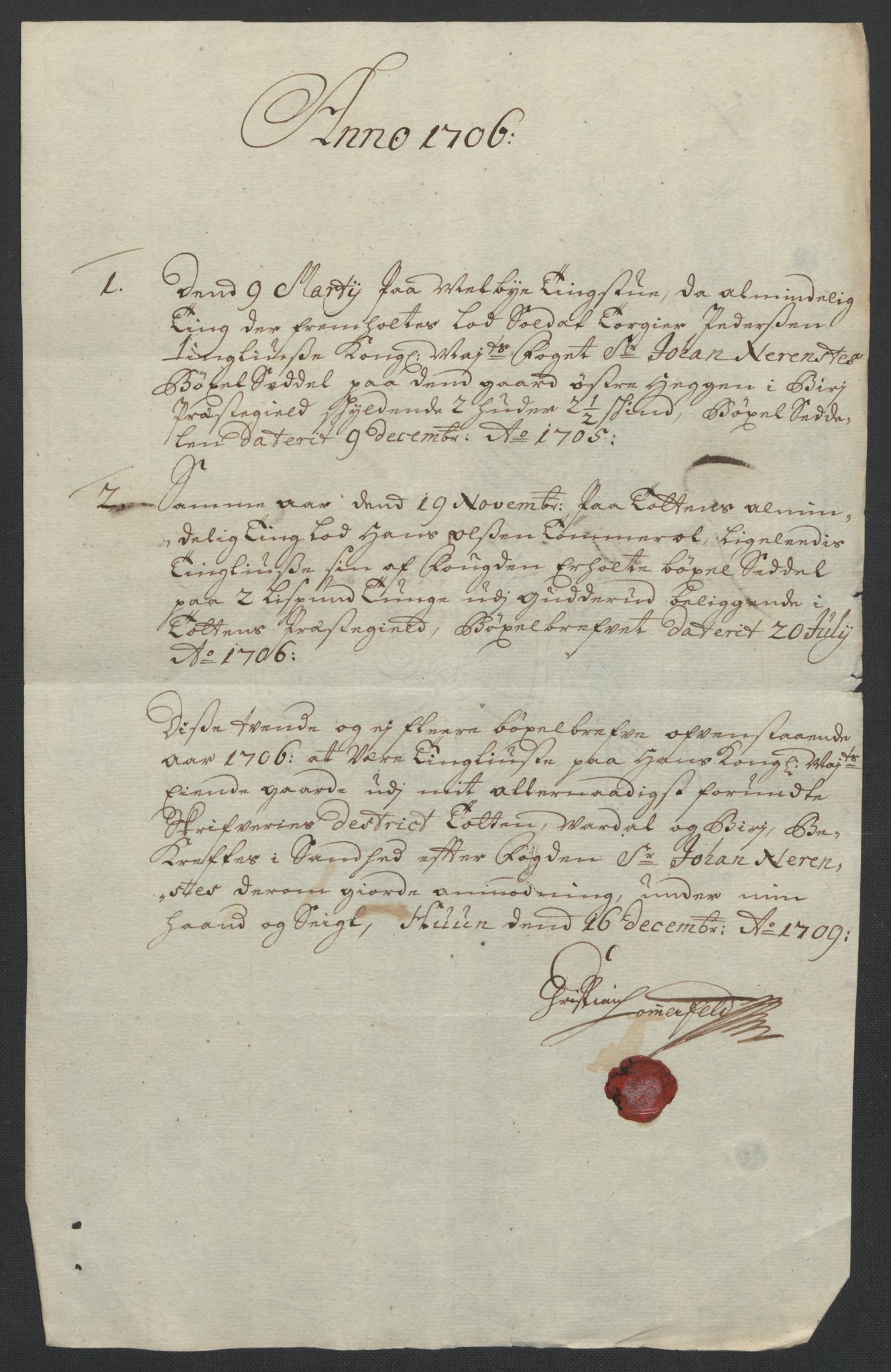 Rentekammeret inntil 1814, Reviderte regnskaper, Fogderegnskap, AV/RA-EA-4092/R18/L1304: Fogderegnskap Hadeland, Toten og Valdres, 1706, p. 499