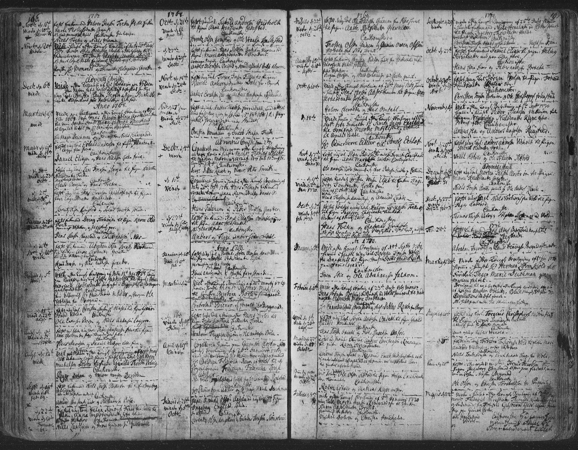 Solum kirkebøker, SAKO/A-306/F/Fa/L0003: Parish register (official) no. I 3, 1761-1814, p. 196-197