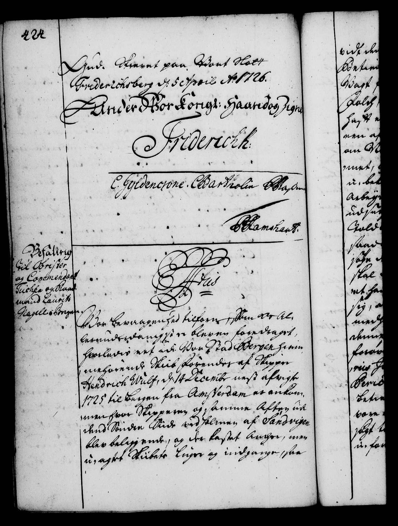 Rentekammeret, Kammerkanselliet, AV/RA-EA-3111/G/Gg/Gga/L0002: Norsk ekspedisjonsprotokoll med register (merket RK 53.2), 1723-1727, p. 424