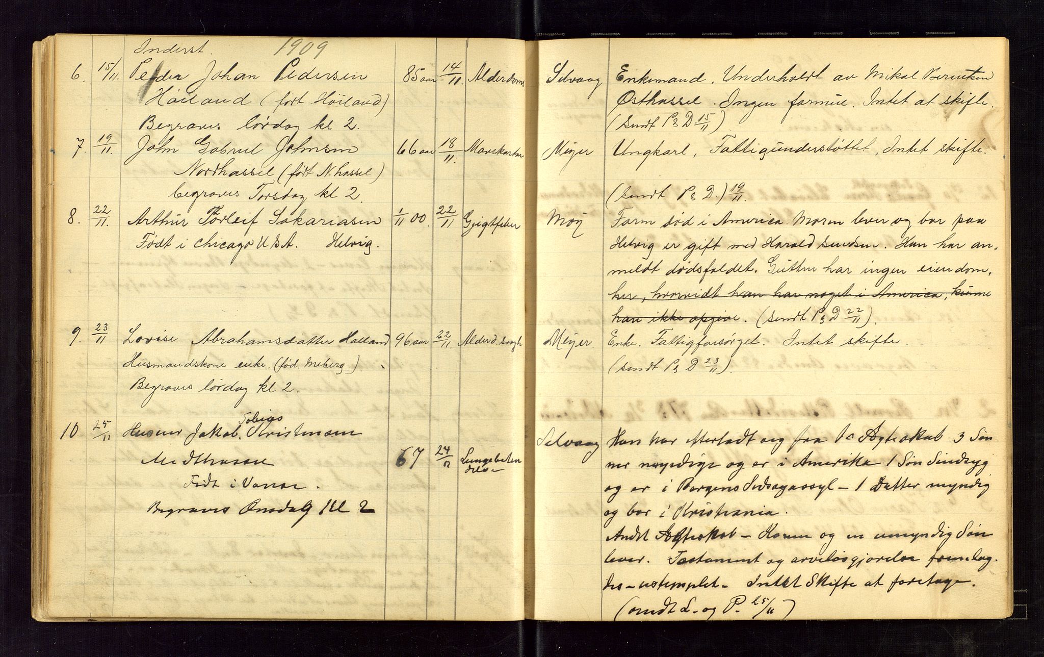 Lista lensmannskontor, AV/SAK-1241-0030/F/Fe/L0001/0001: Dødsfallsprotokoller nr 12 / Dødsfallsprotokoll, 1905-1911