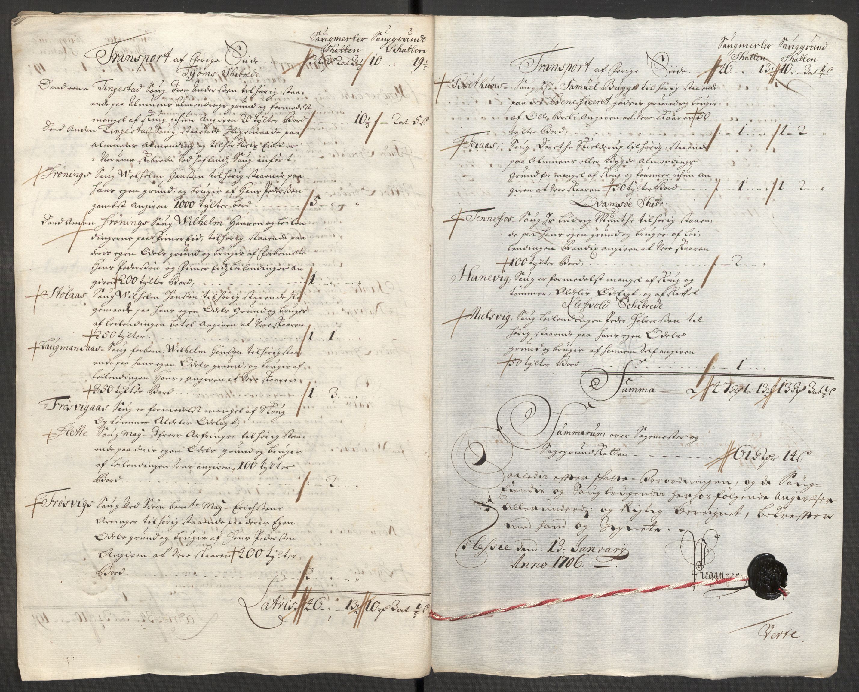 Rentekammeret inntil 1814, Reviderte regnskaper, Fogderegnskap, RA/EA-4092/R52/L3314: Fogderegnskap Sogn, 1705-1707, p. 135