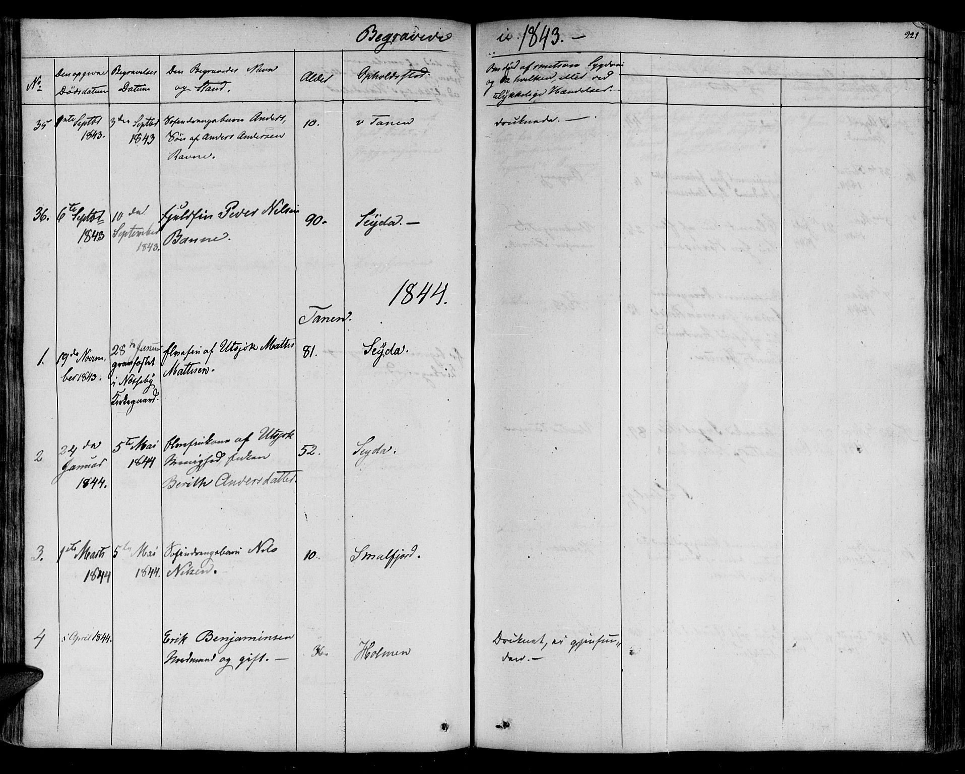 Lebesby sokneprestkontor, SATØ/S-1353/H/Ha/L0003kirke: Parish register (official) no. 3, 1833-1852, p. 221