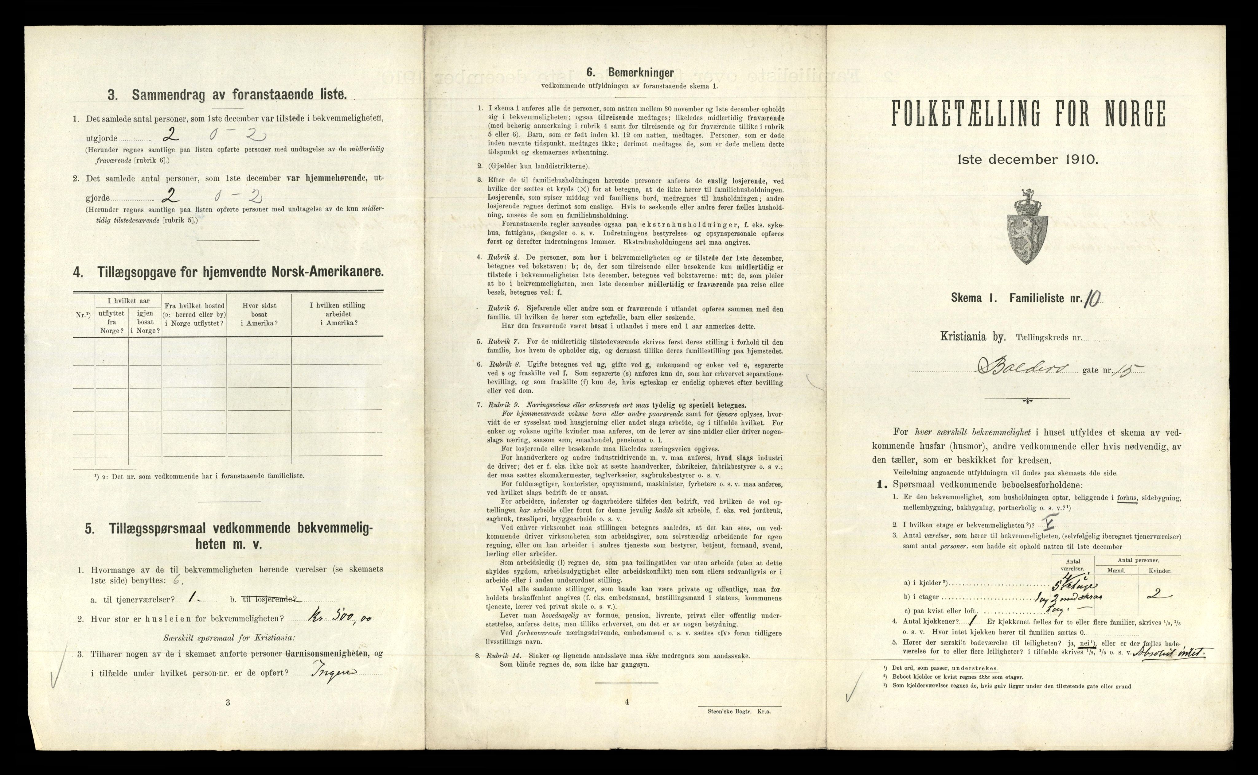 RA, 1910 census for Kristiania, 1910, p. 4481