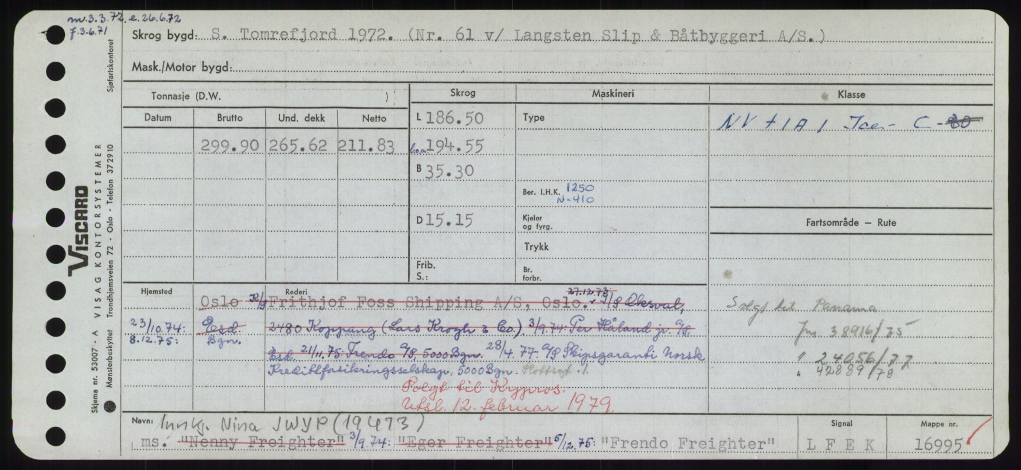 Sjøfartsdirektoratet med forløpere, Skipsmålingen, RA/S-1627/H/Hd/L0011: Fartøy, Fla-Får, p. 391