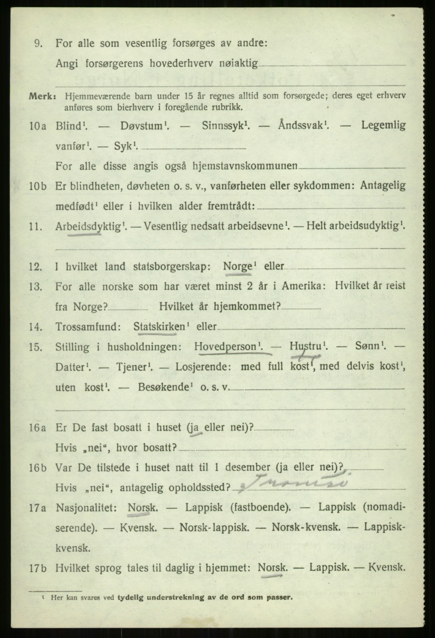 SATØ, 1920 census for Balsfjord, 1920, p. 7476