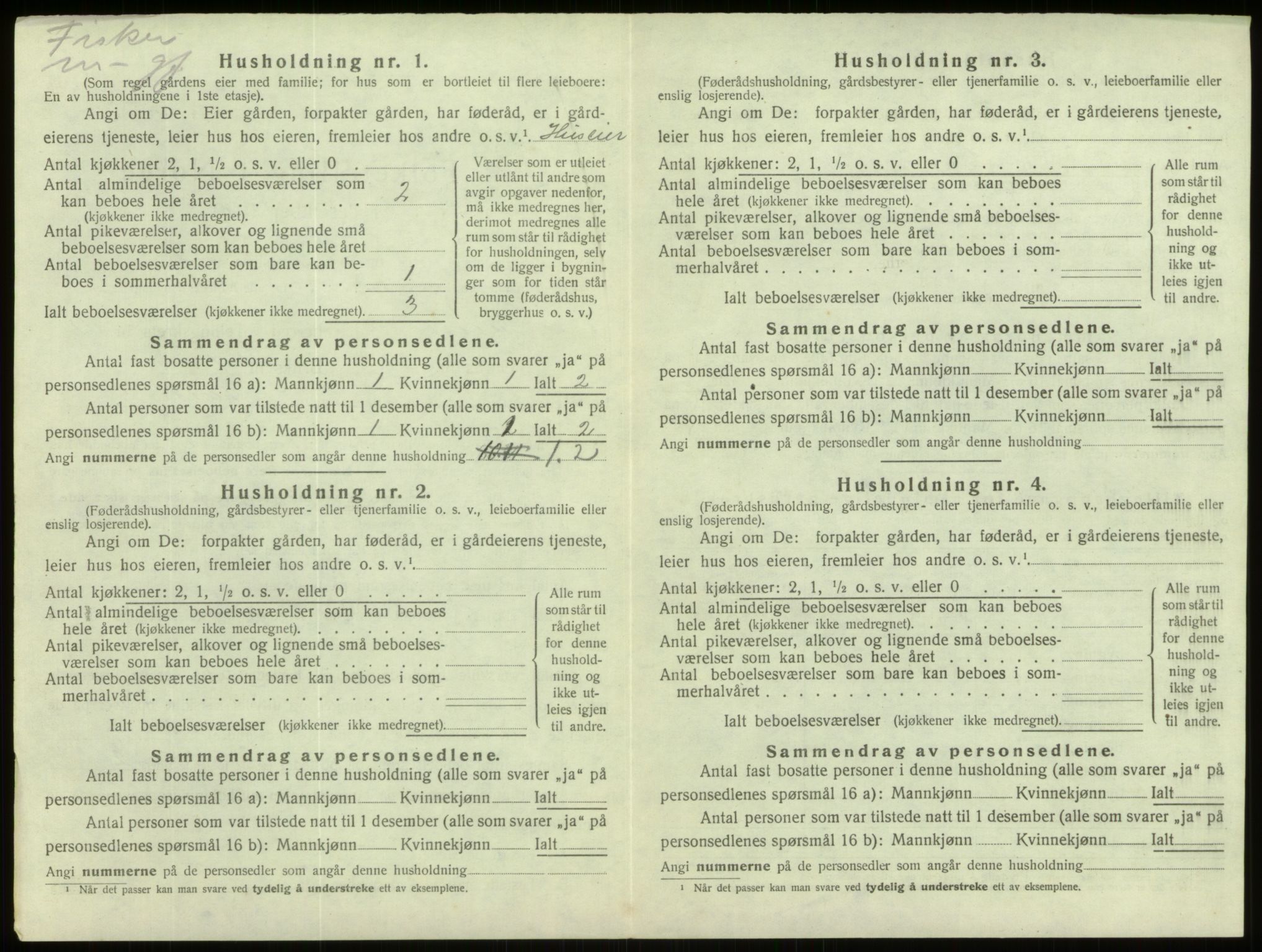 SAB, 1920 census for Davik, 1920, p. 735