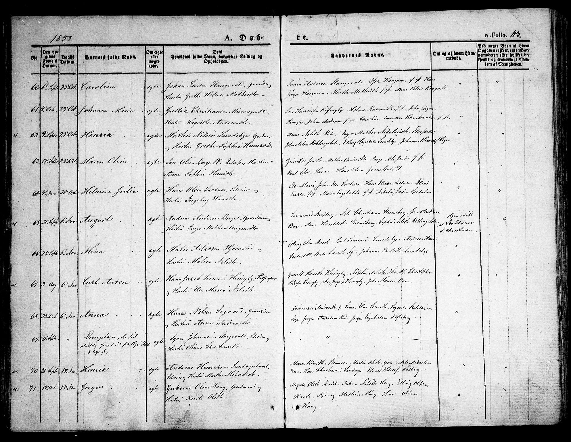 Råde prestekontor kirkebøker, AV/SAO-A-2009/F/Fa/L0005: Parish register (official) no. 5, 1830-1853, p. 113