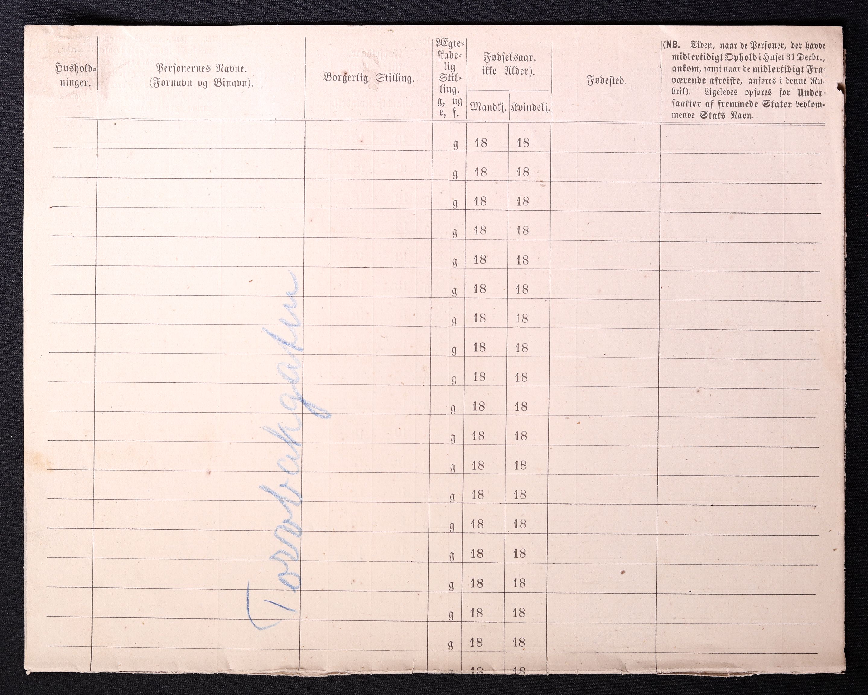 RA, 1870 census for 0301 Kristiania, 1870, p. 4343