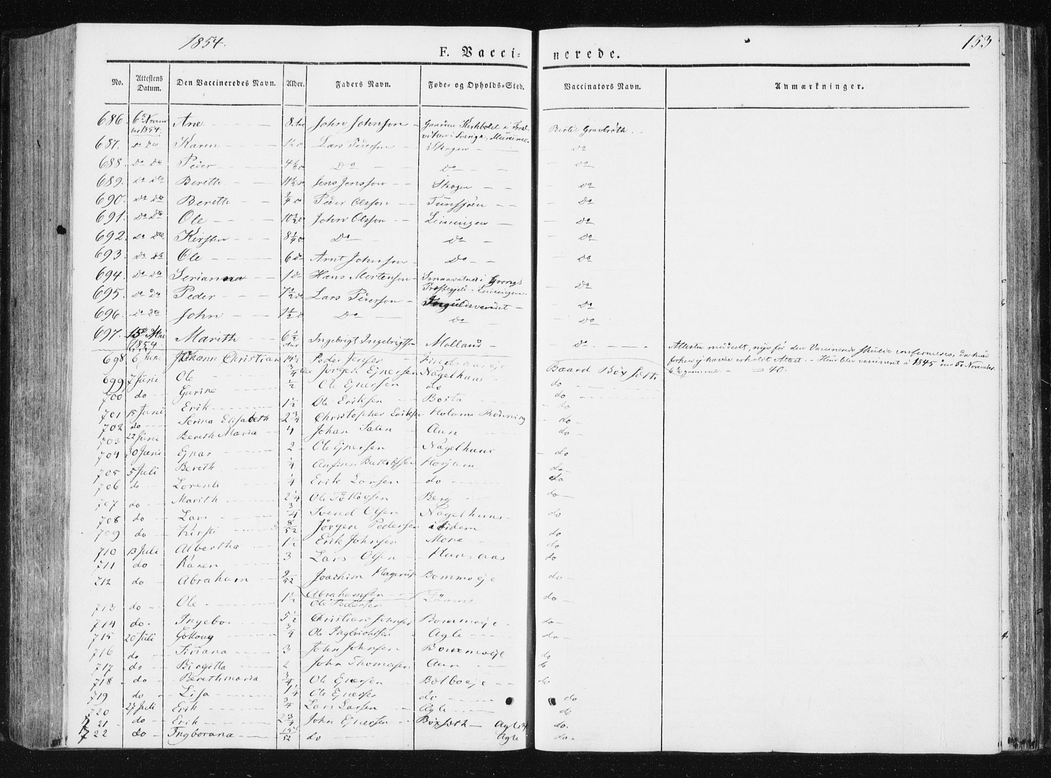 Ministerialprotokoller, klokkerbøker og fødselsregistre - Nord-Trøndelag, SAT/A-1458/749/L0470: Parish register (official) no. 749A04, 1834-1853, p. 153
