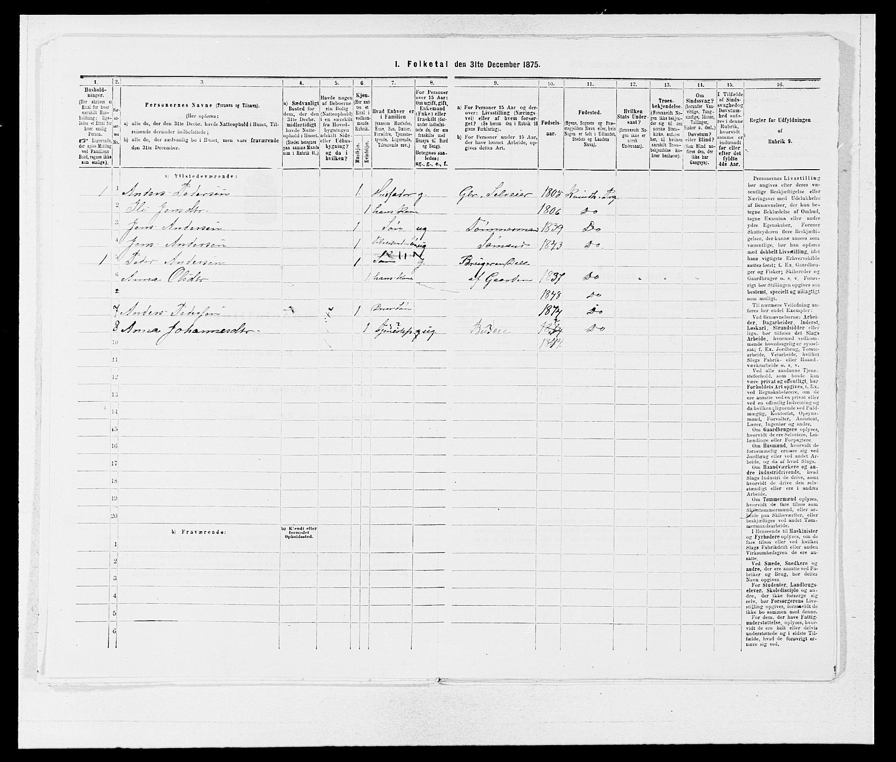 SAB, 1875 census for 1224P Kvinnherad, 1875, p. 1476