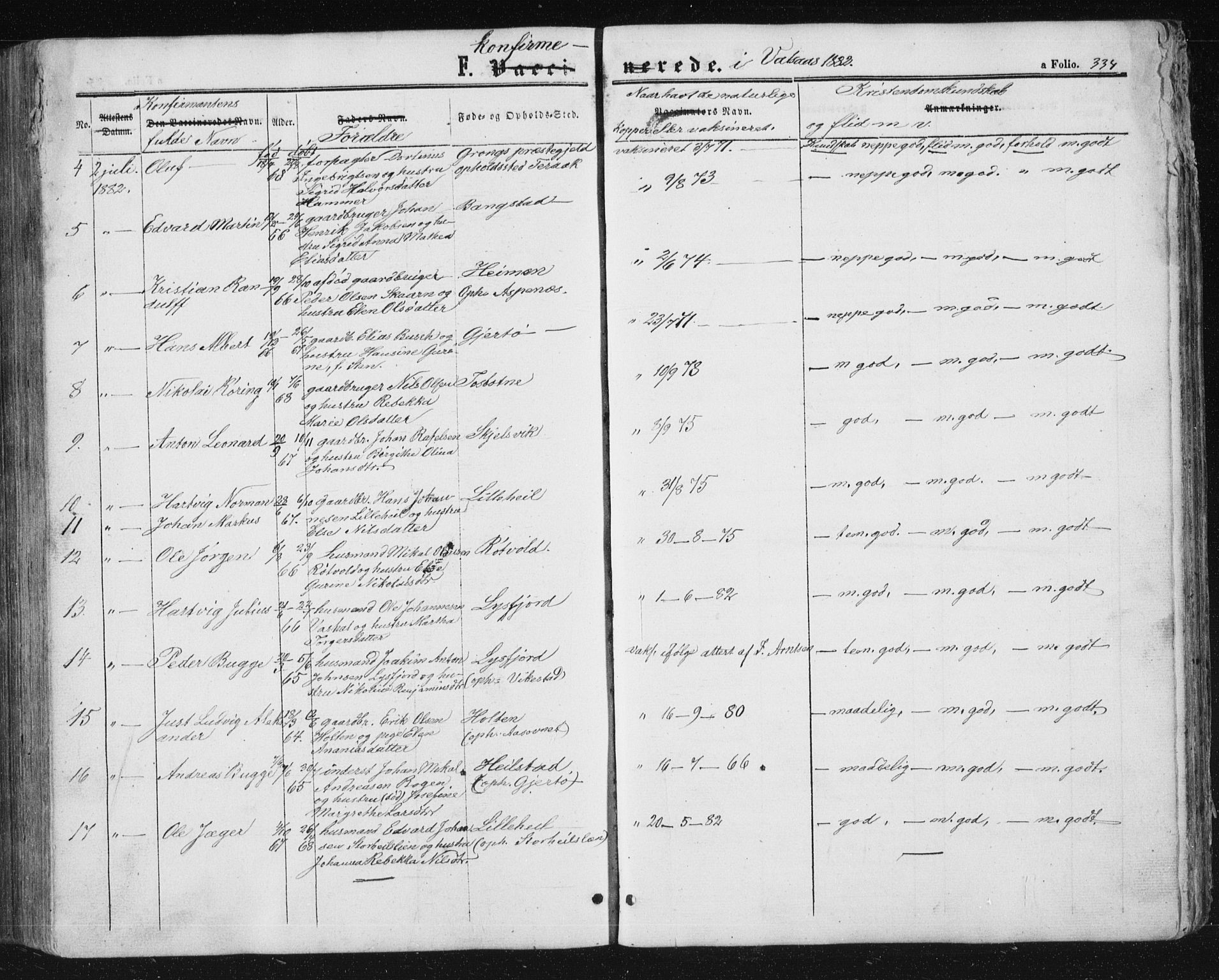 Ministerialprotokoller, klokkerbøker og fødselsregistre - Nordland, AV/SAT-A-1459/810/L0158: Parish register (copy) no. 810C02 /1, 1863-1883, p. 334