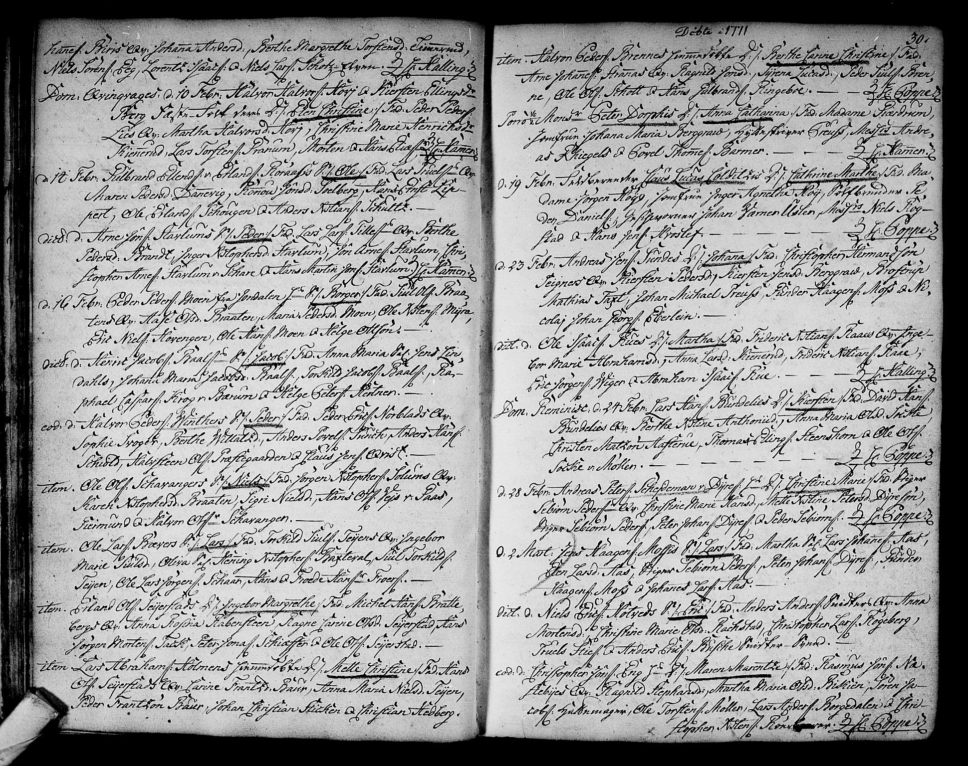 Kongsberg kirkebøker, SAKO/A-22/F/Fa/L0005: Parish register (official) no. I 5, 1769-1782, p. 30