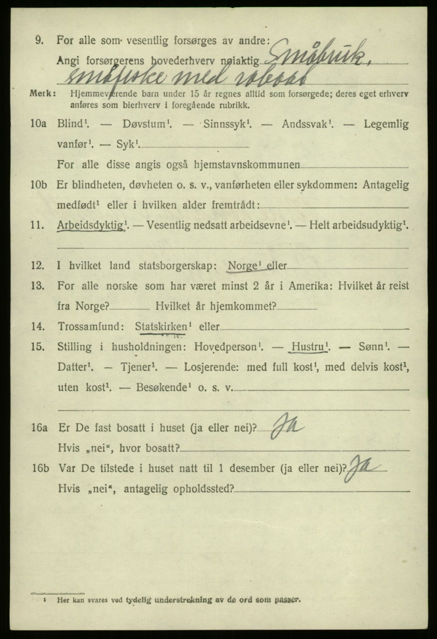 SAB, 1920 census for Kinn, 1920, p. 4502